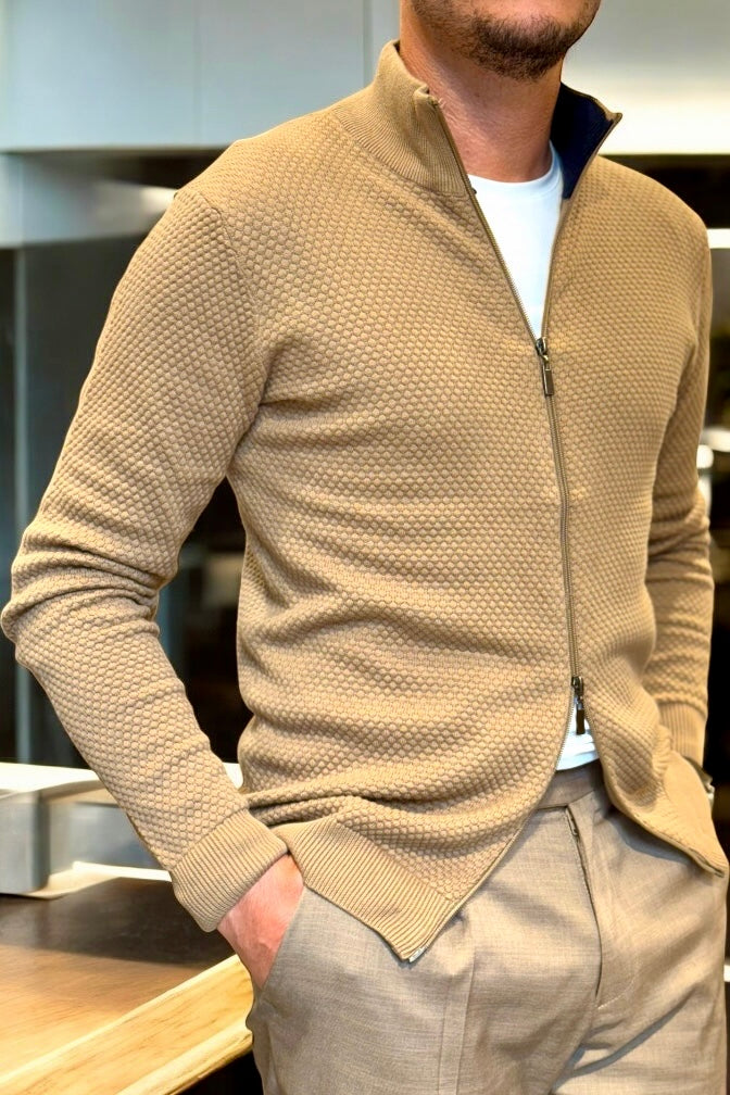 Maglia cardigan ful zip nido D’ape
