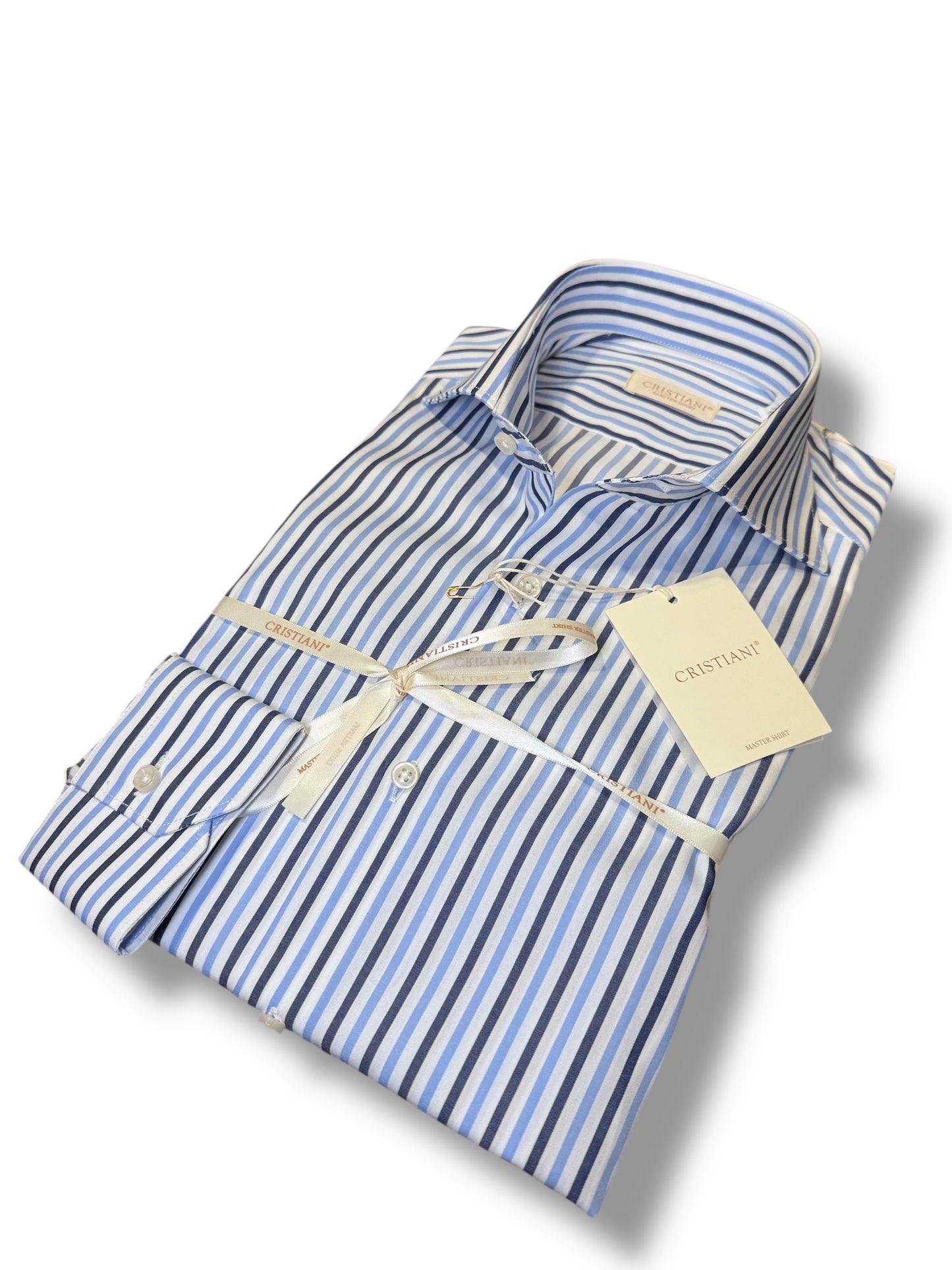 Camicia riga celeste blu CRISTIANI