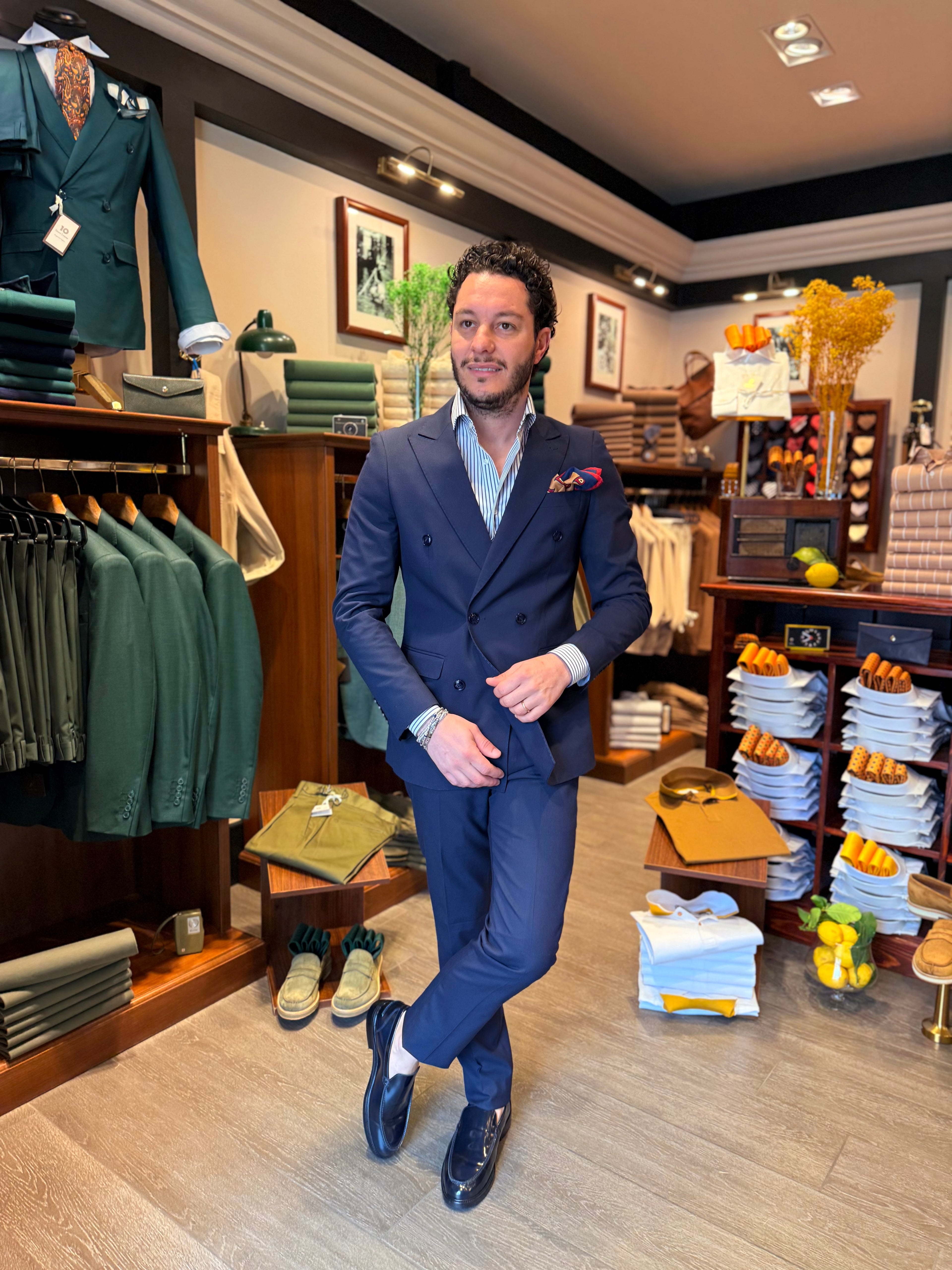 Abito doppio petto blu