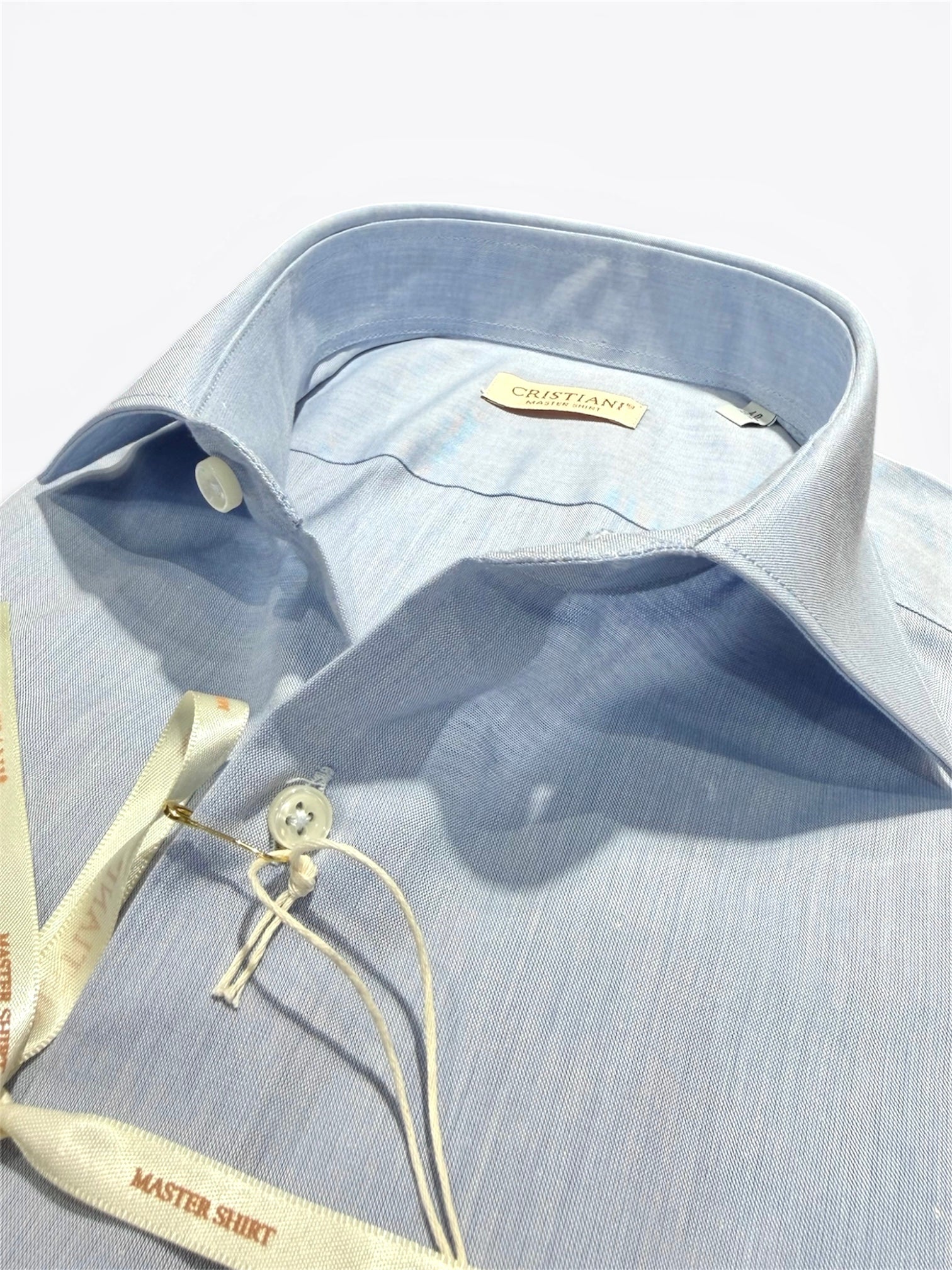 Camicia celeste in Popelin Cristiani