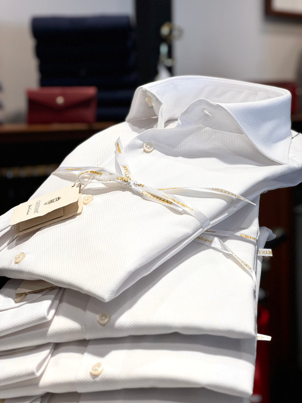 Camicia bianca Oxford aperto