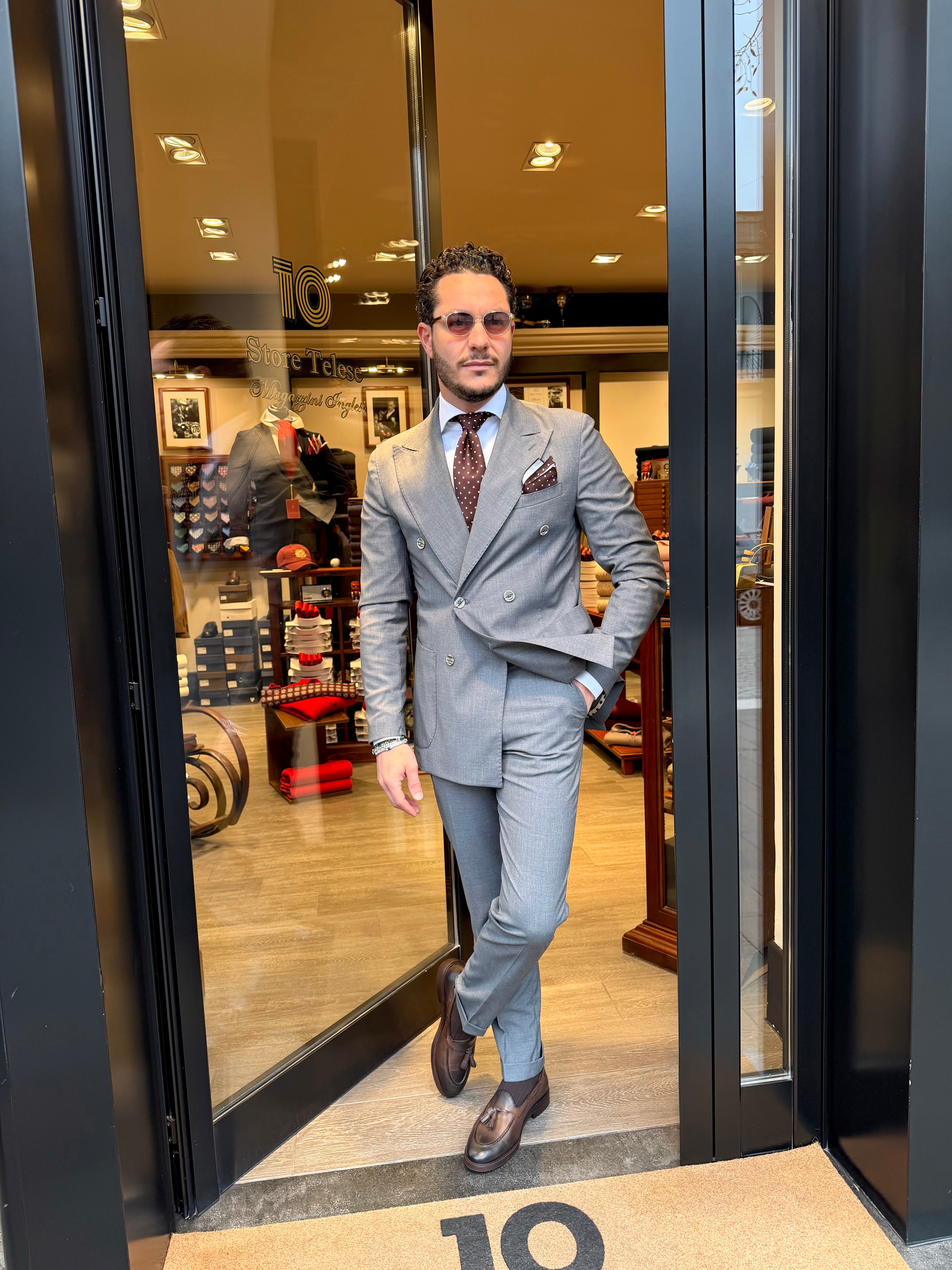 Abito doppio petto fresco lana