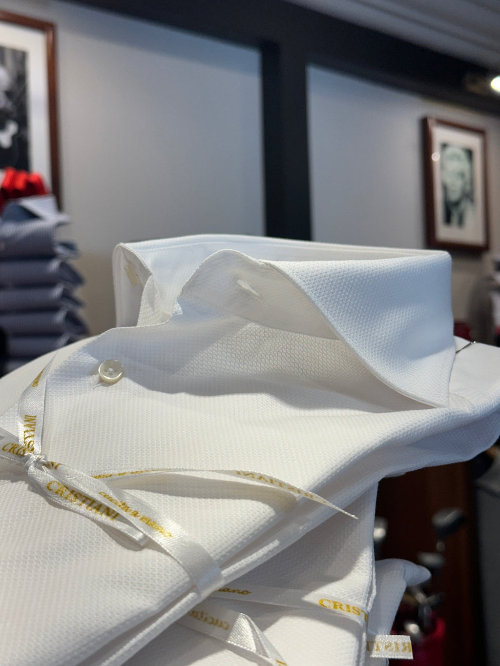 Camicia bianca Oxford aperto