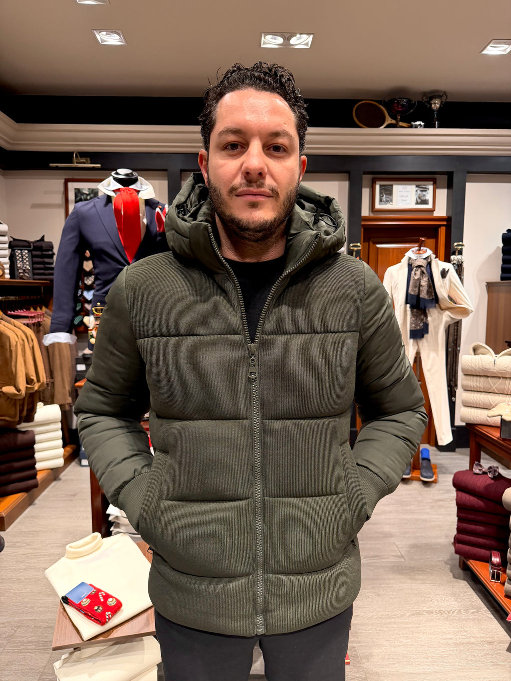 Piumino doppio tessuto