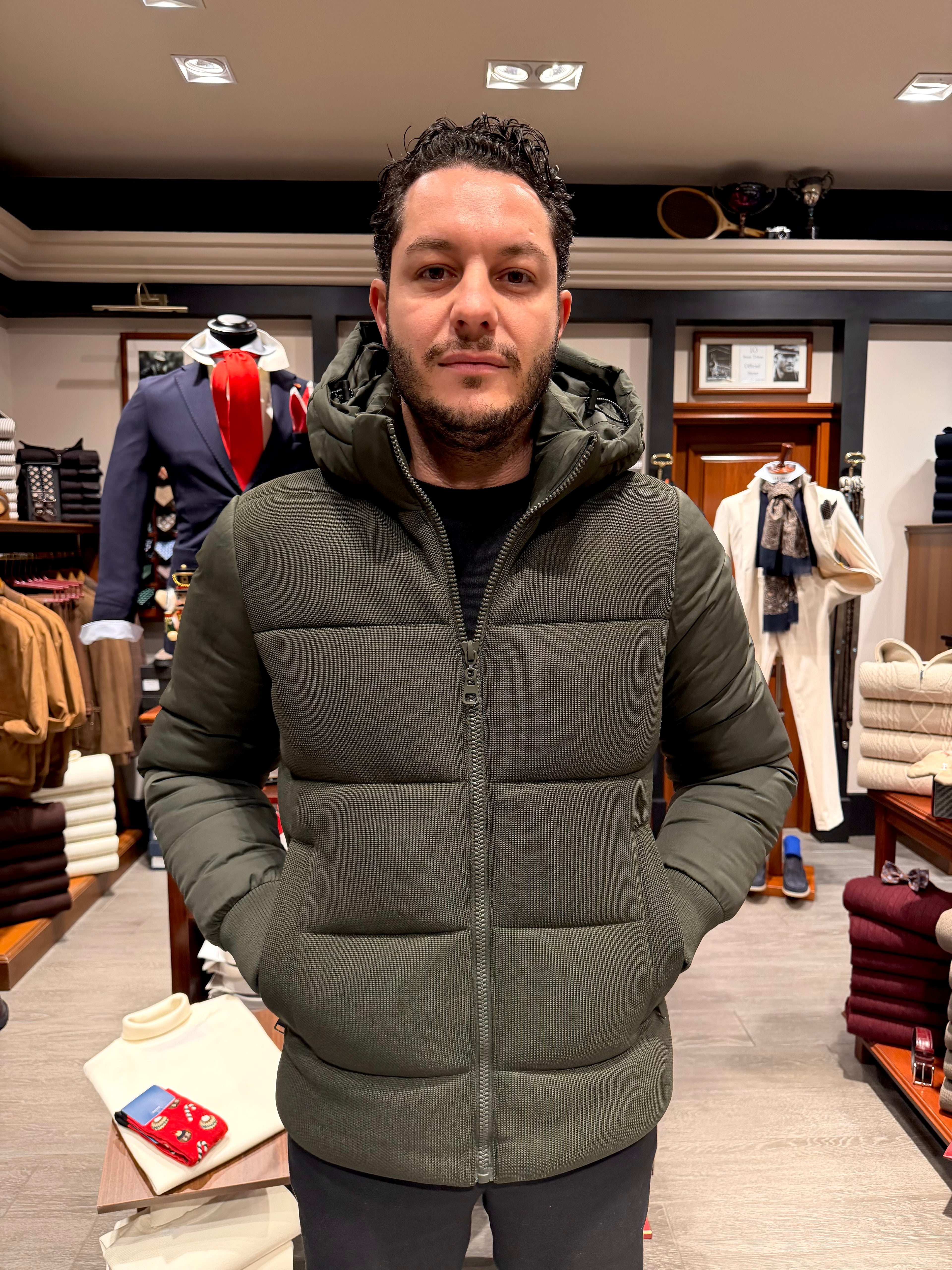 Piumino doppio tessuto