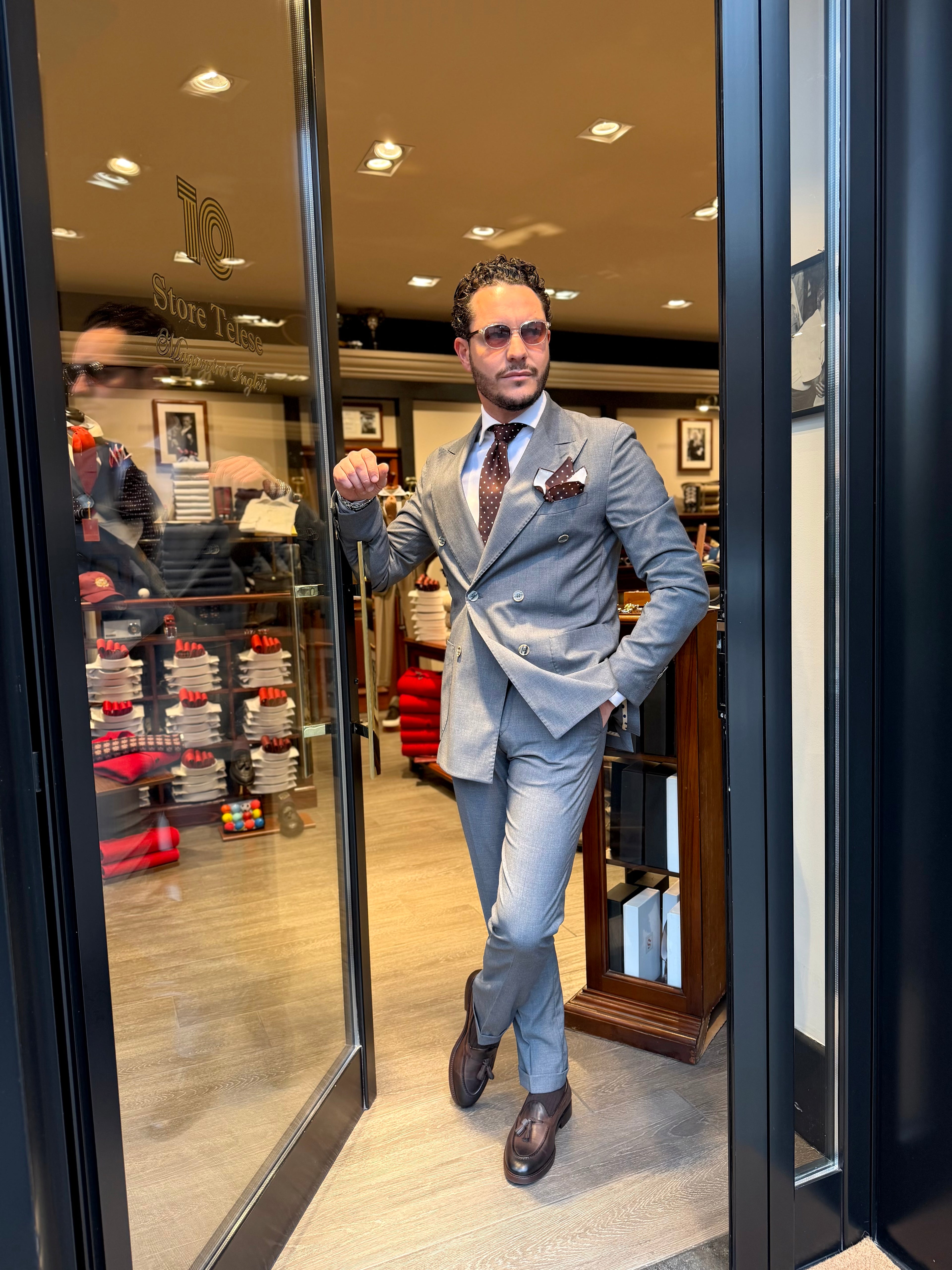 Abito doppio petto fresco lana