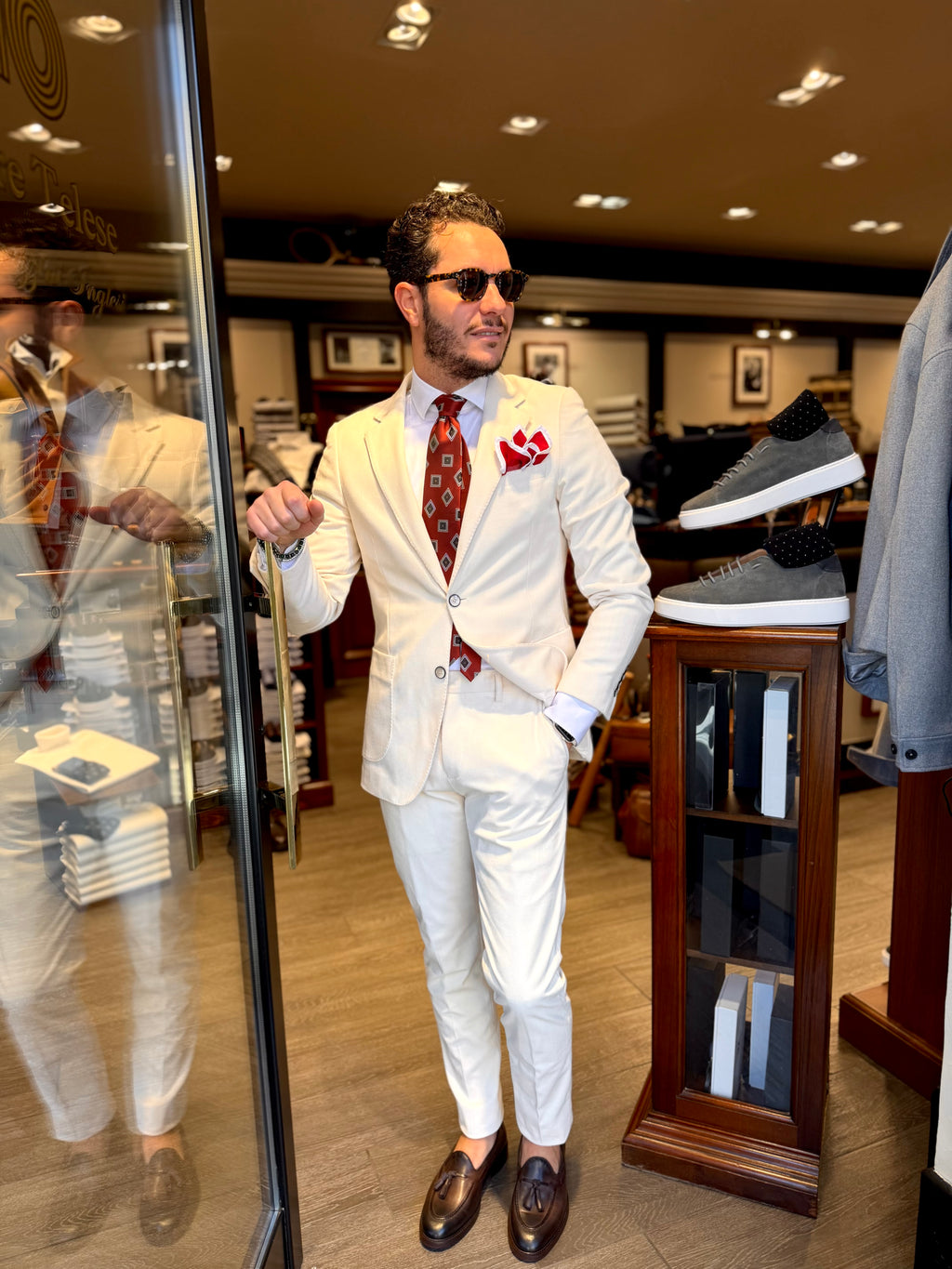 Abito in velluto mono petto