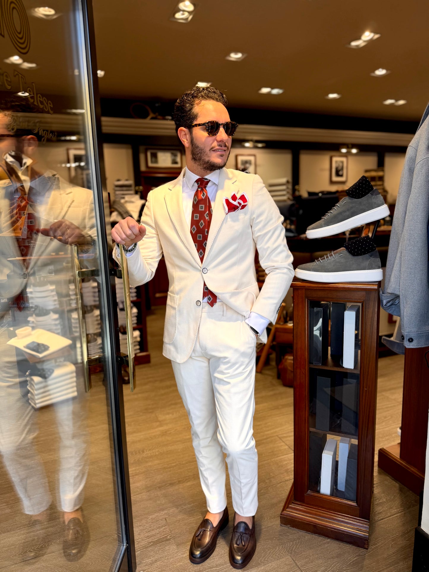 Abito in velluto mono petto