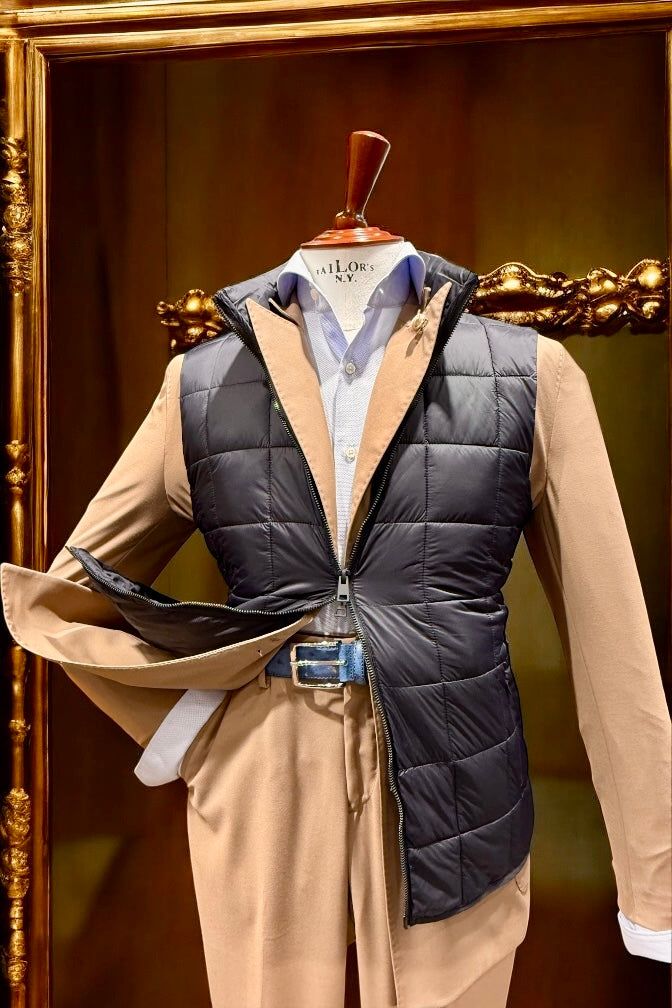 Piumino smanicato BLU