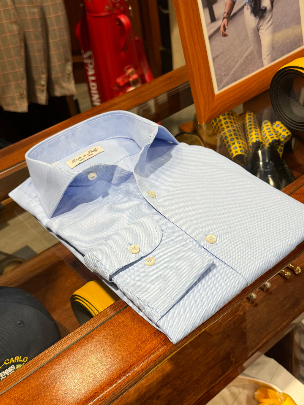 Camicia celeste in Oxford