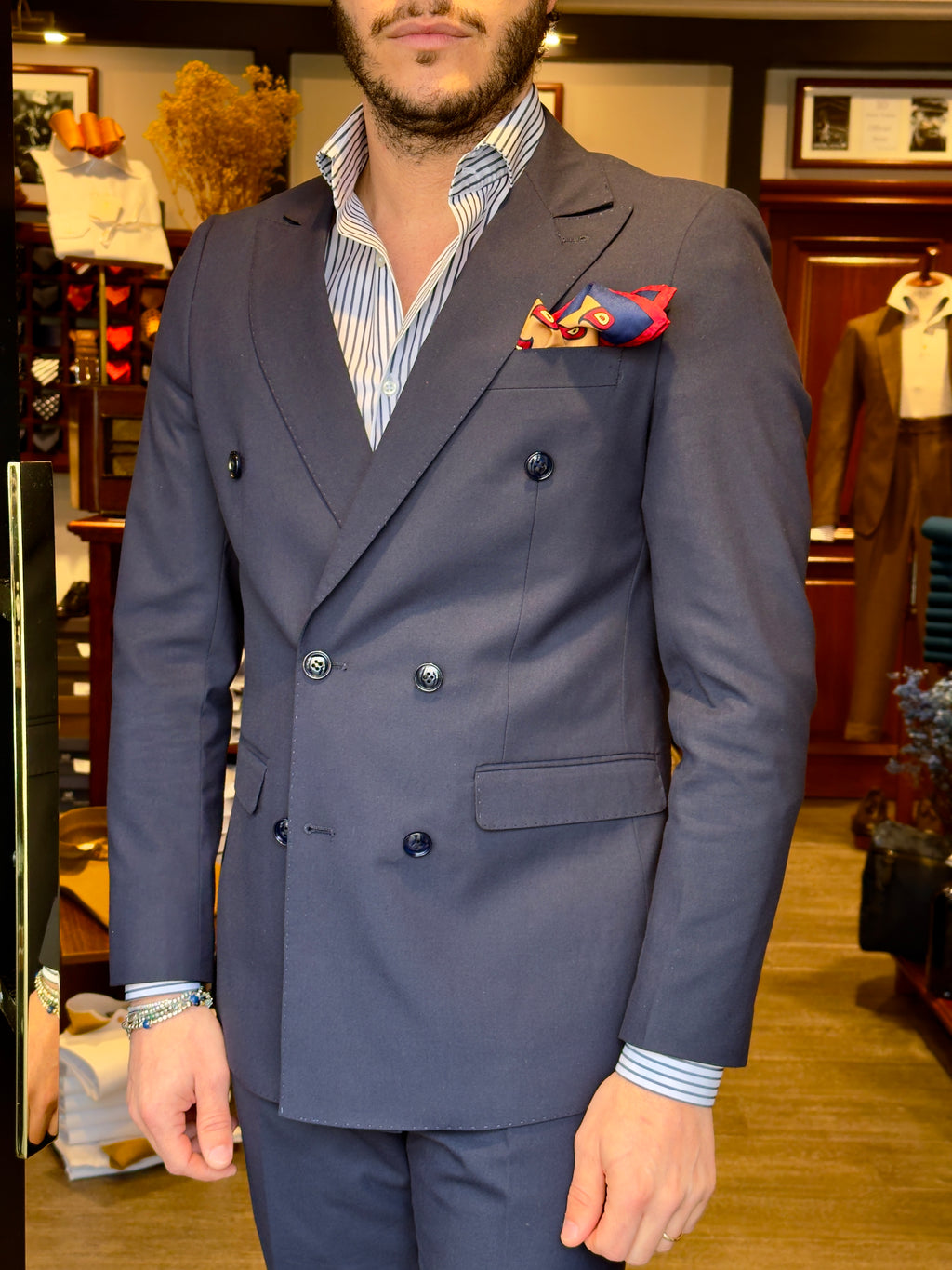 Abito doppio petto blu