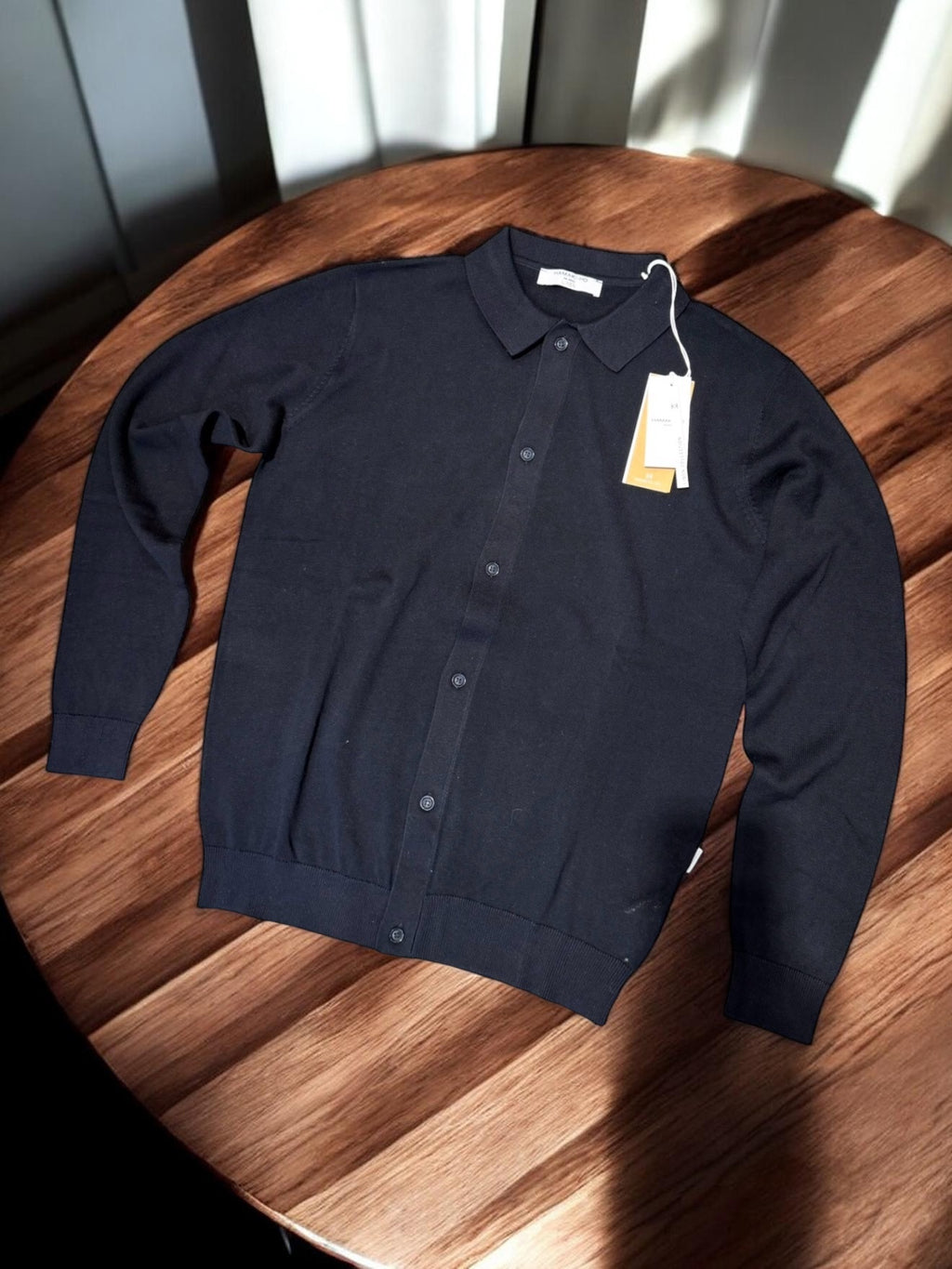 Cardigan collo camicia
