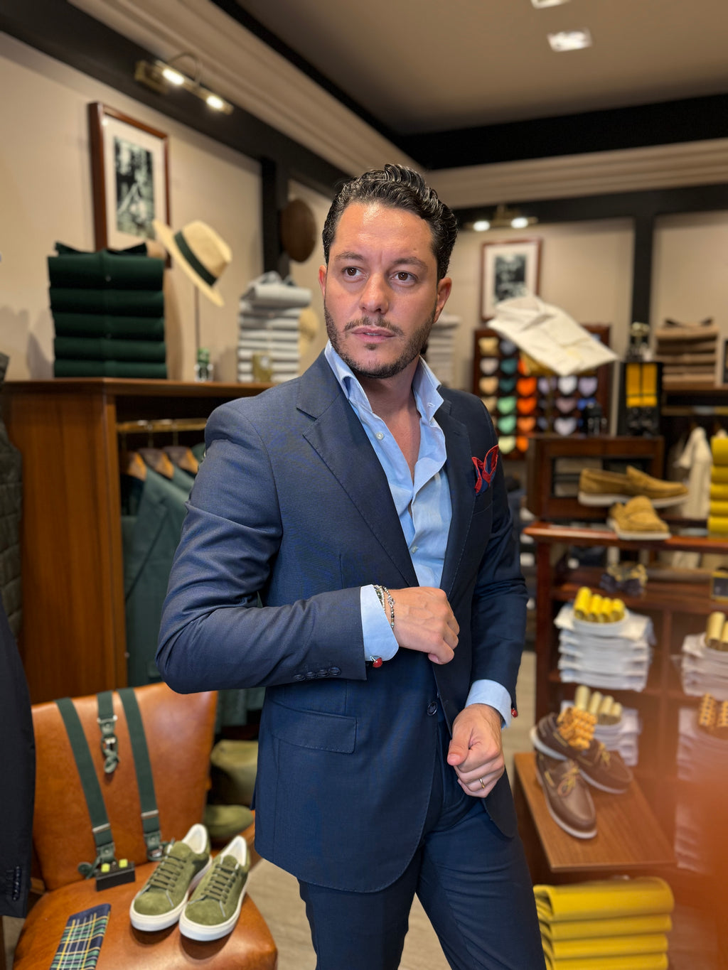 Abito mono petto blu nido d’ape