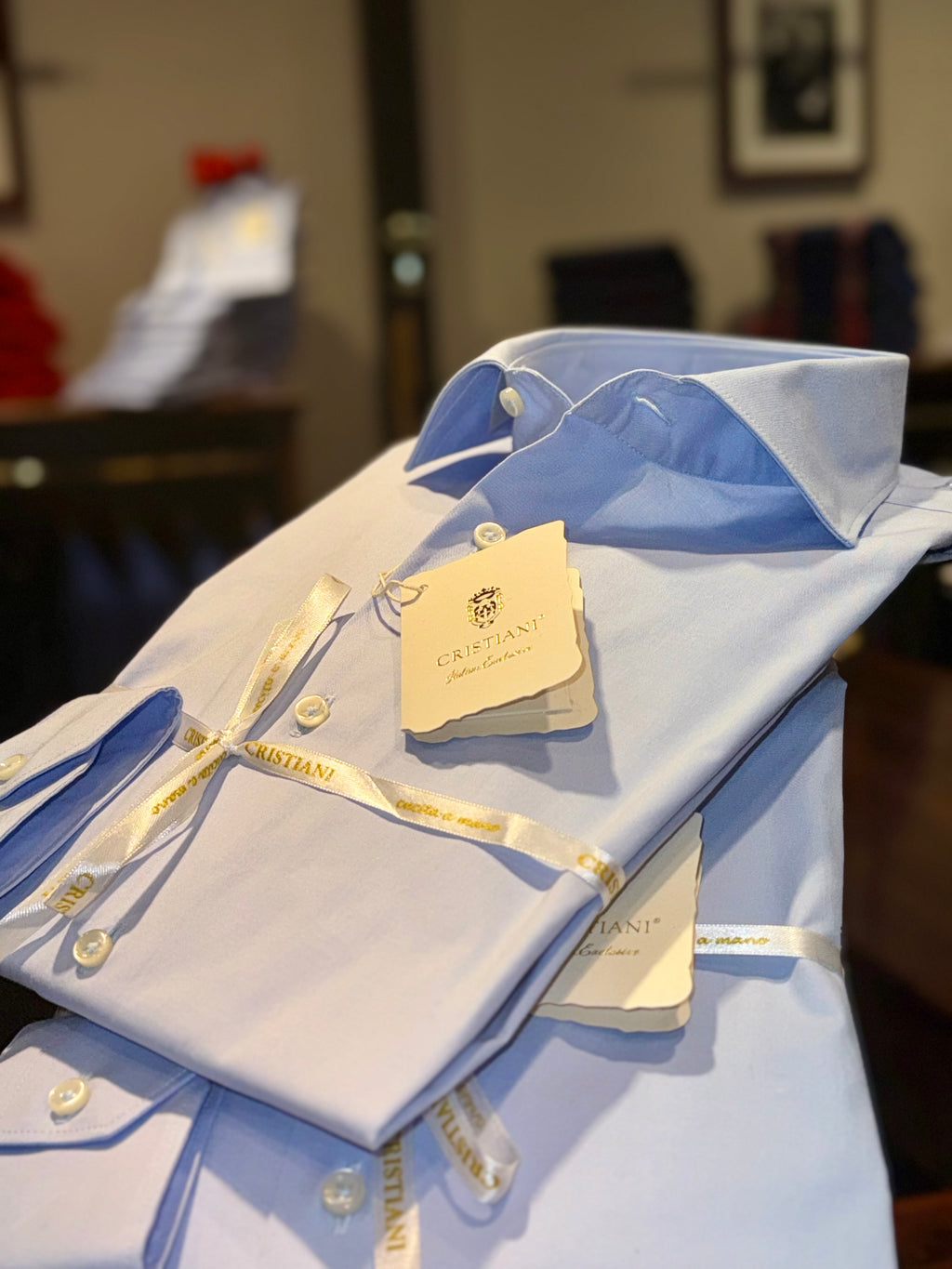 Camicia celeste Cristiani