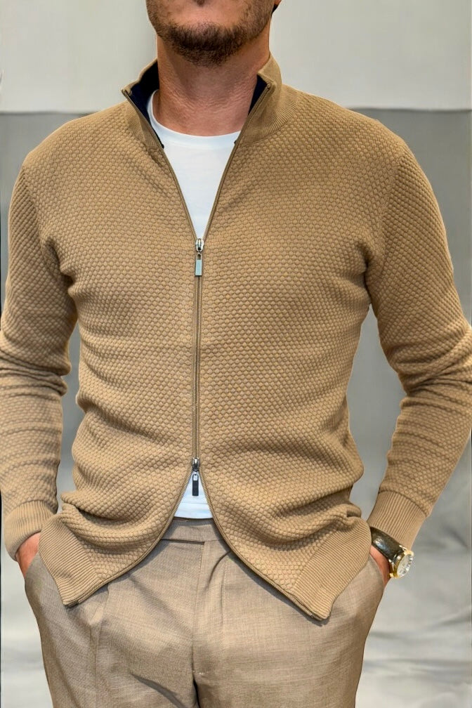 Maglia cardigan ful zip nido D’ape