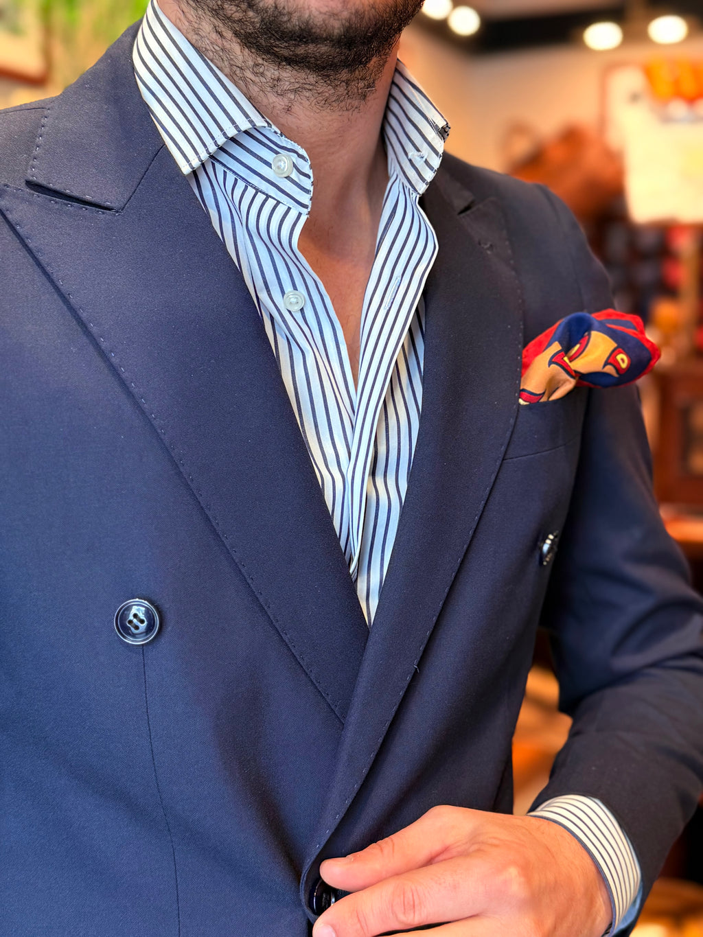 Abito doppio petto blu