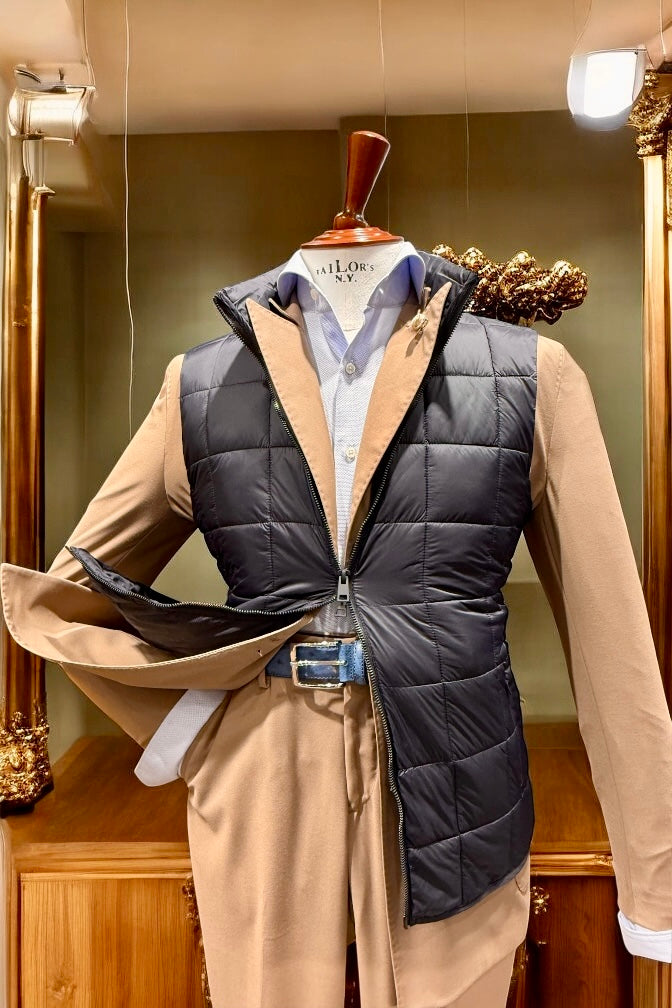 Piumino smanicato BLU