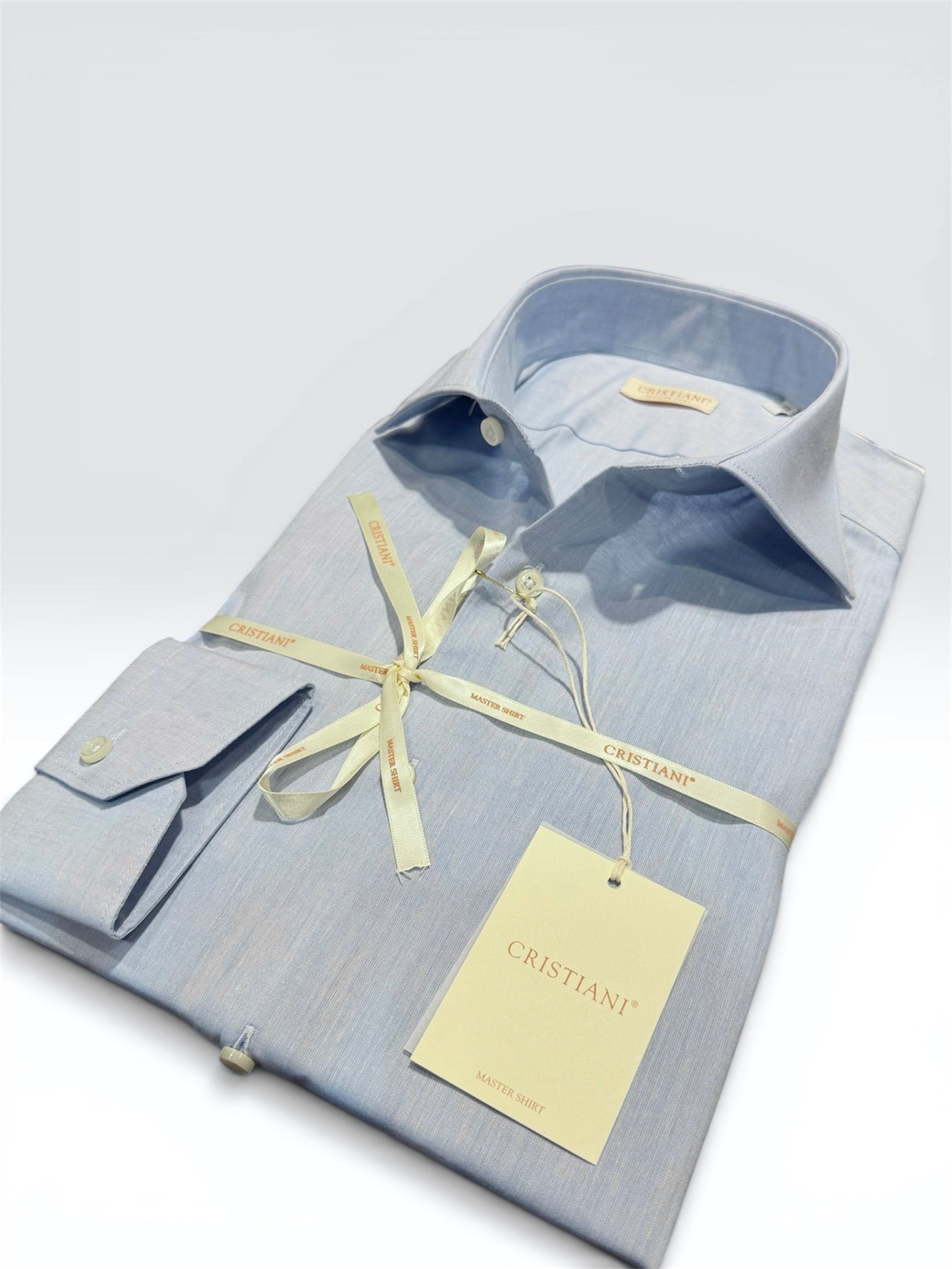 Camicia celeste in Popelin Cristiani
