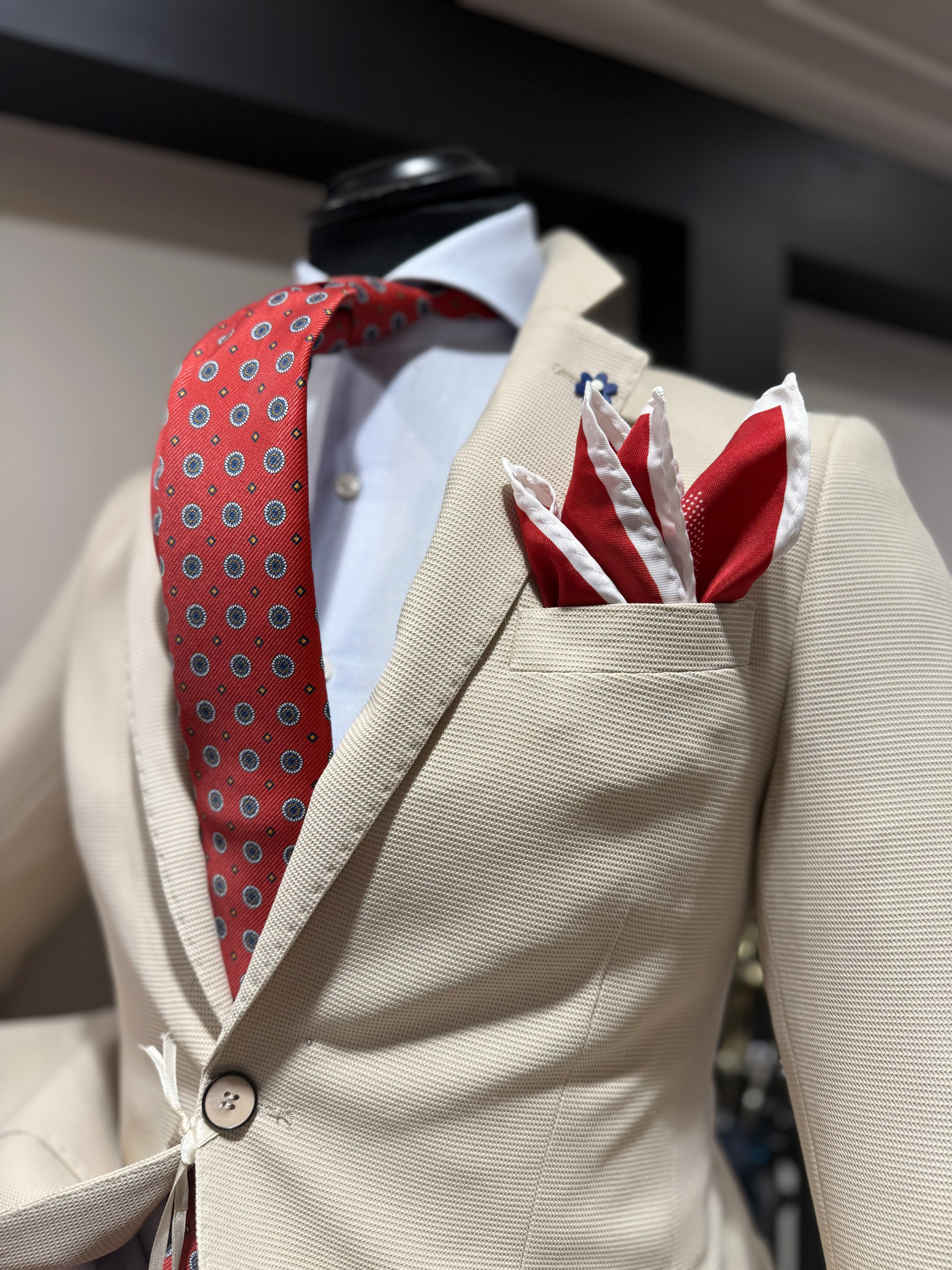 Giacca nido d’ape panna