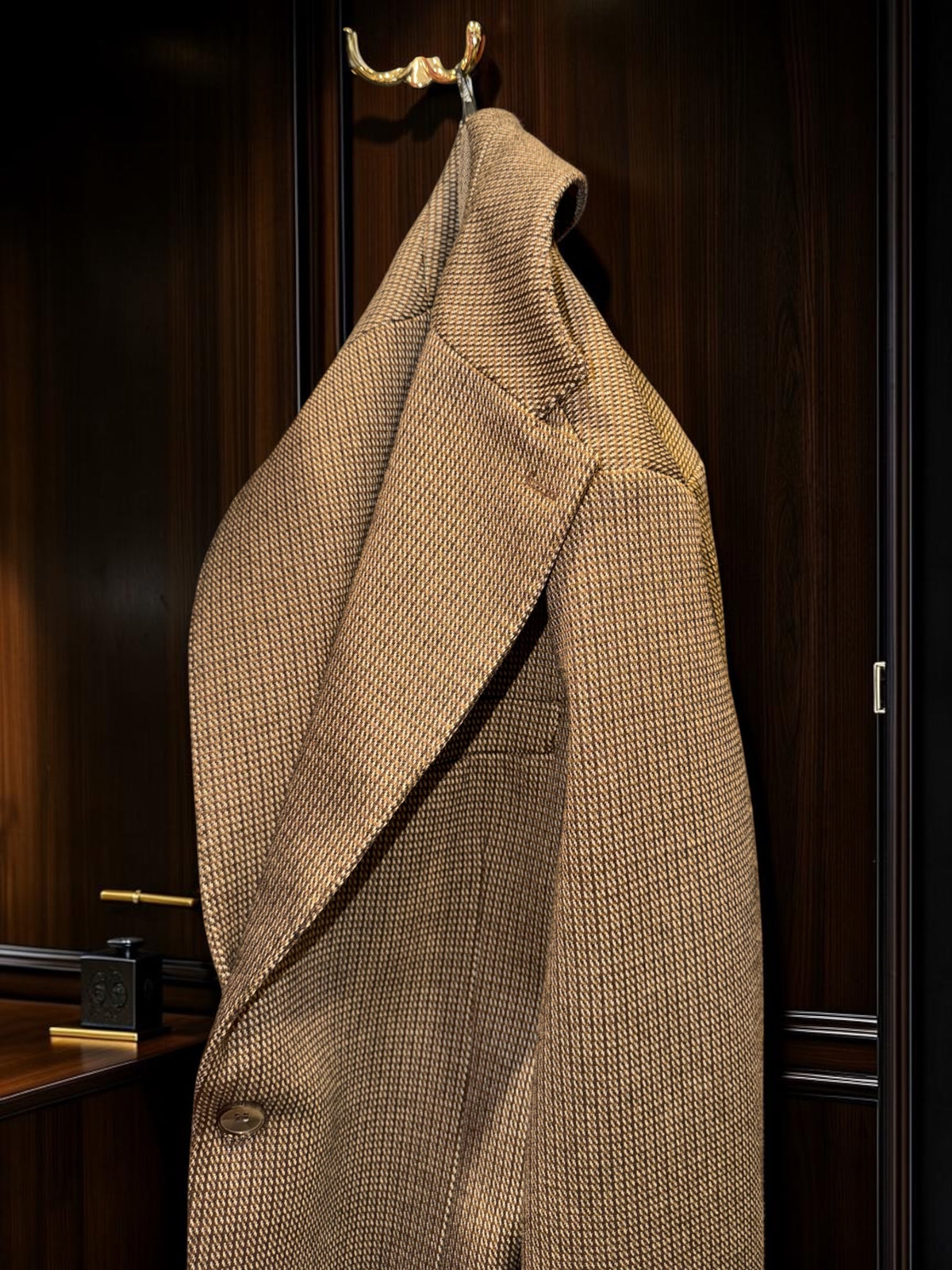 Giacca Tweed tabacco mono petto