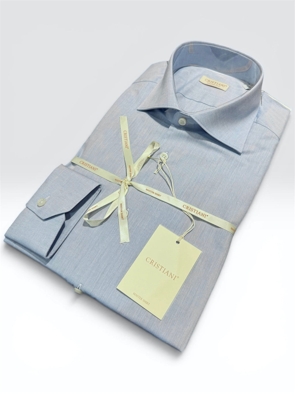 Camicia celeste in Popelin Cristiani