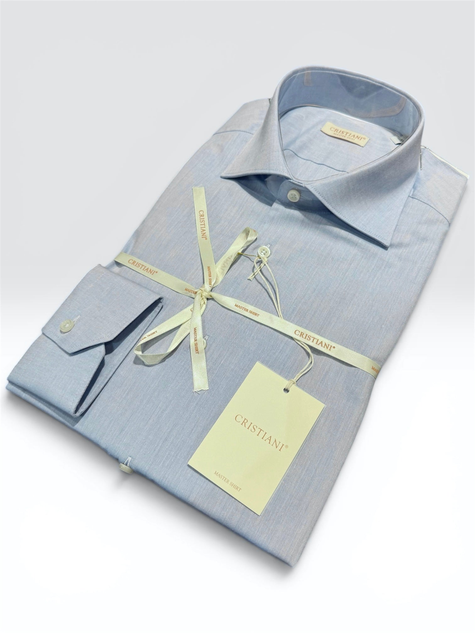 Camicia celeste in Popelin Cristiani