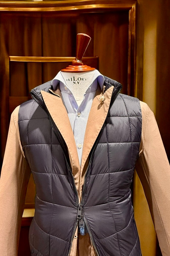 Piumino smanicato BLU