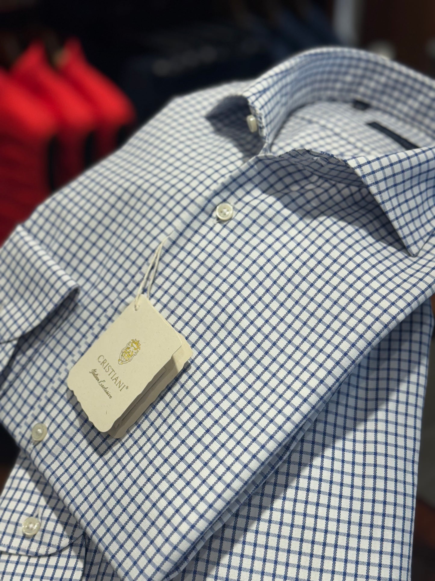 Camicia quadretto blu