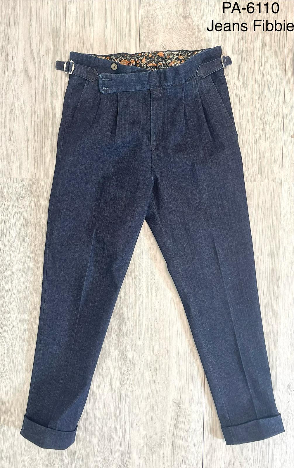 PANT DENIM VITA ALTA BLU SCURO