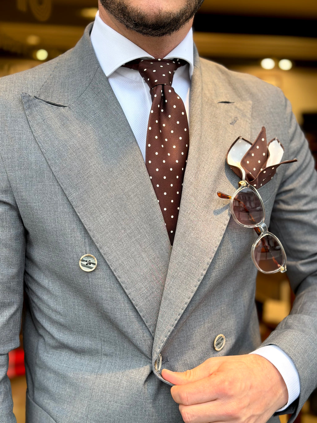 Abito doppio petto fresco lana