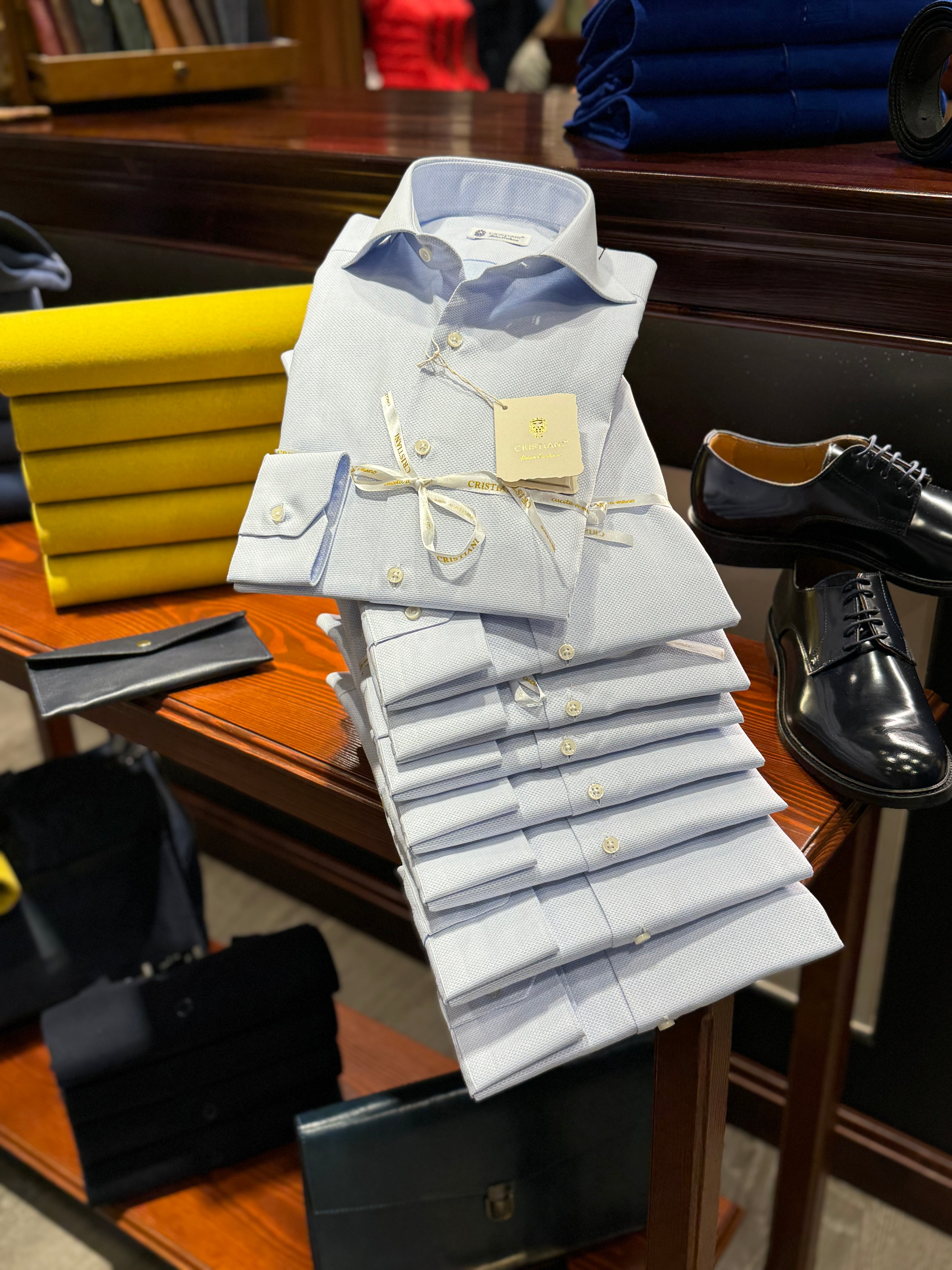 Camicia Oxford aperto celeste