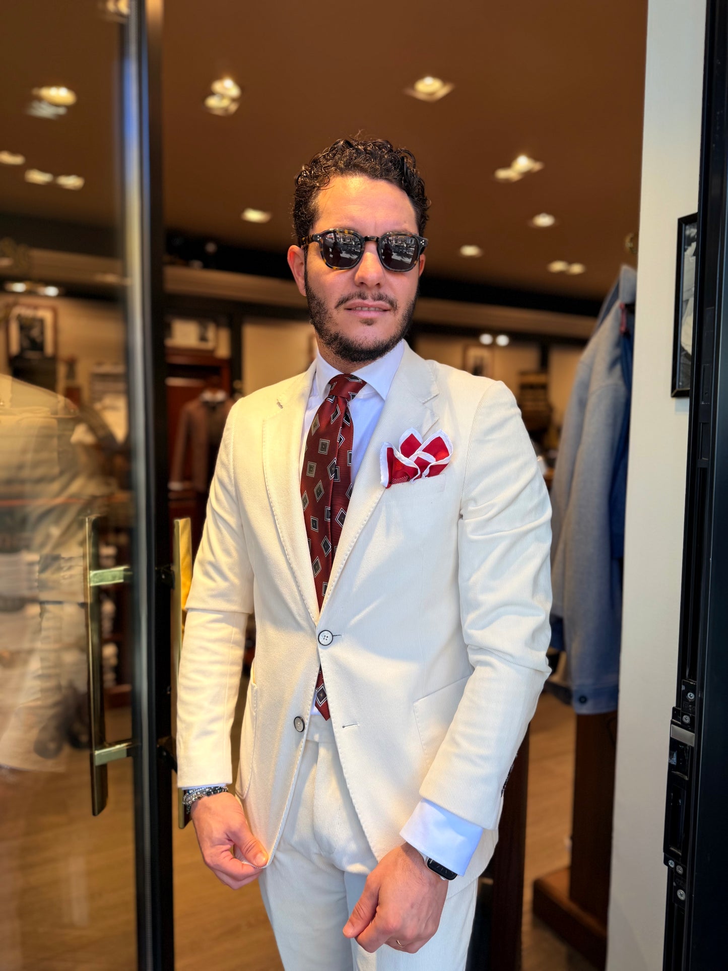 Abito in velluto mono petto