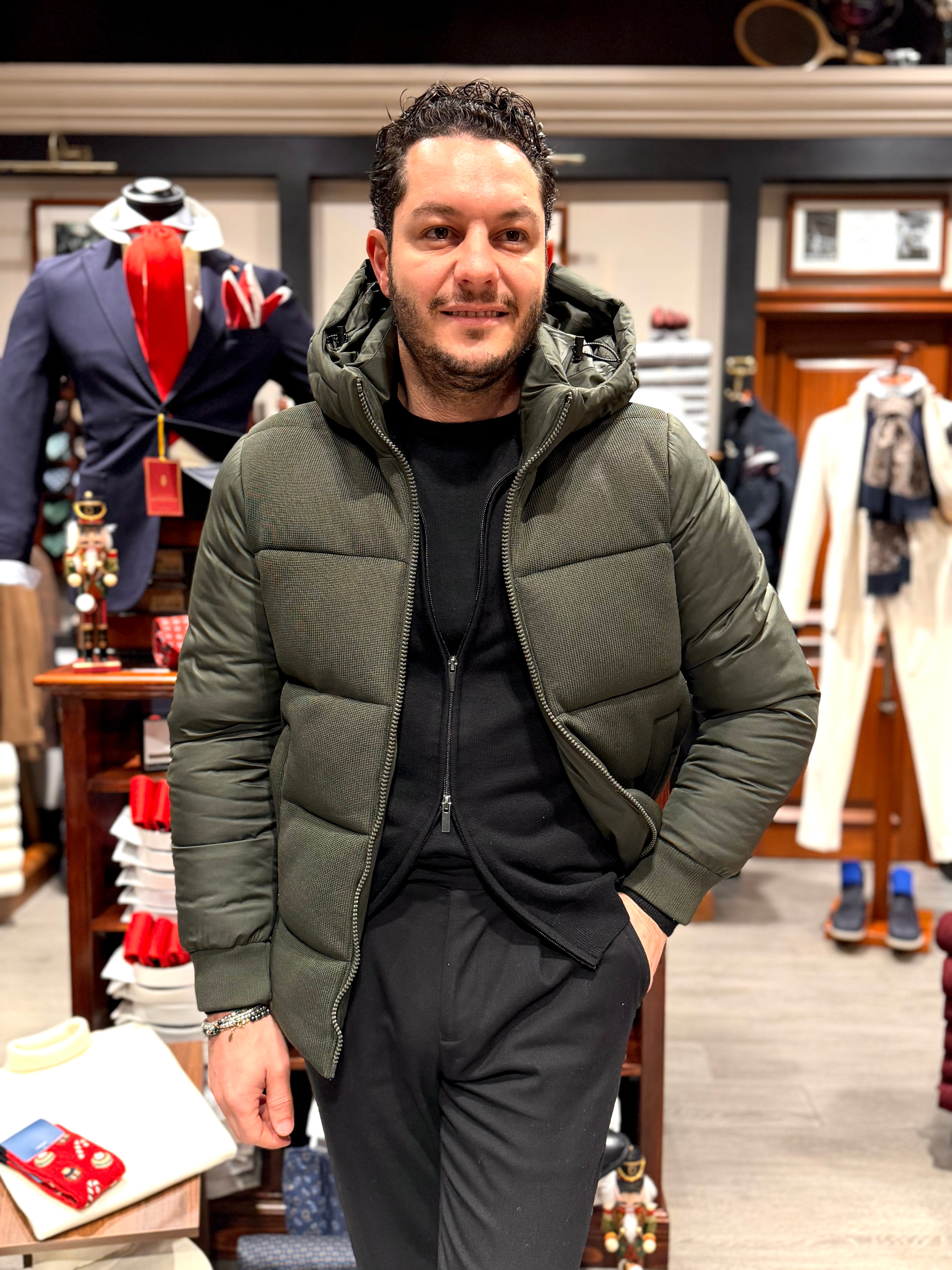 Piumino doppio tessuto