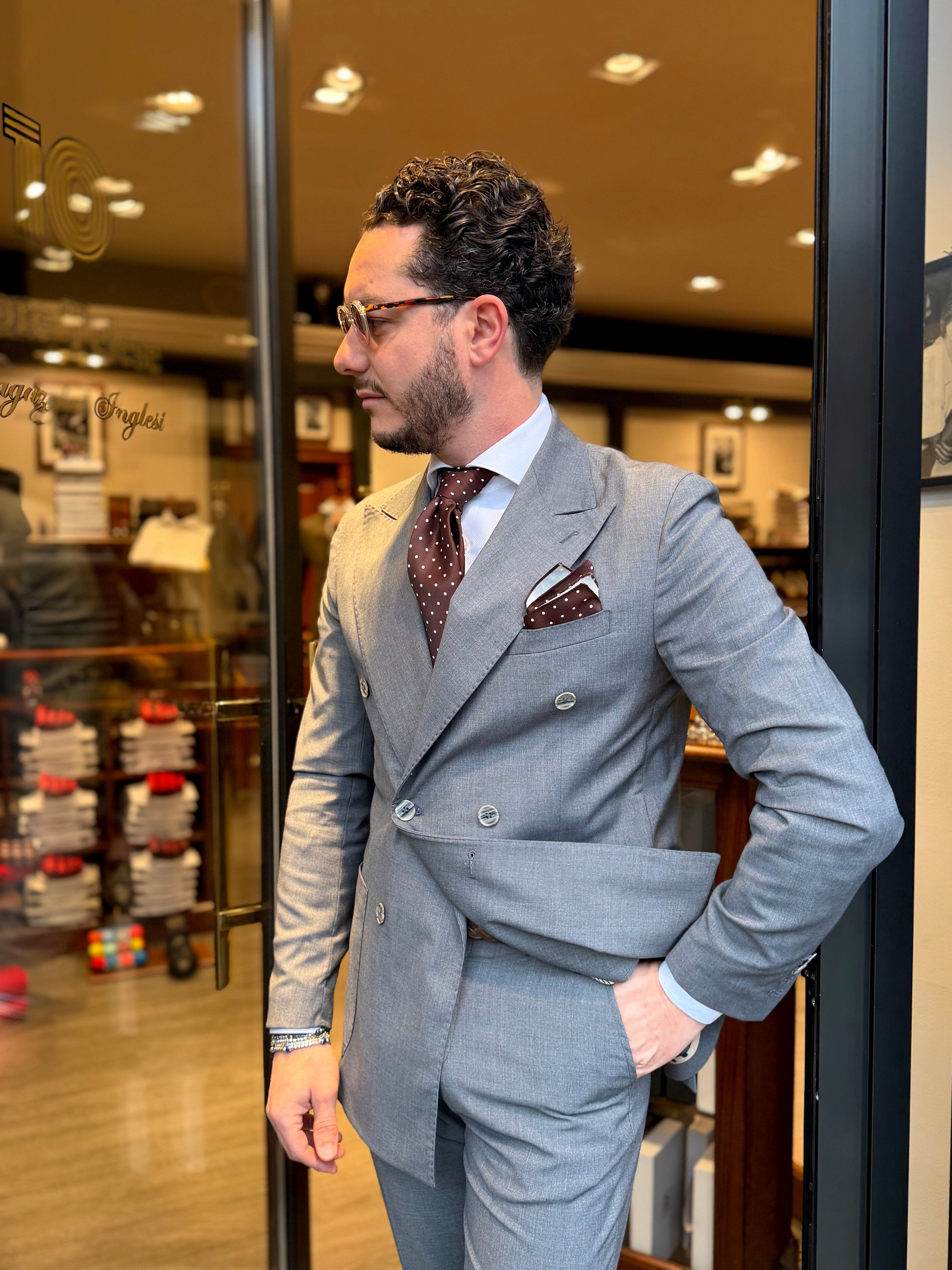 Abito doppio petto fresco lana