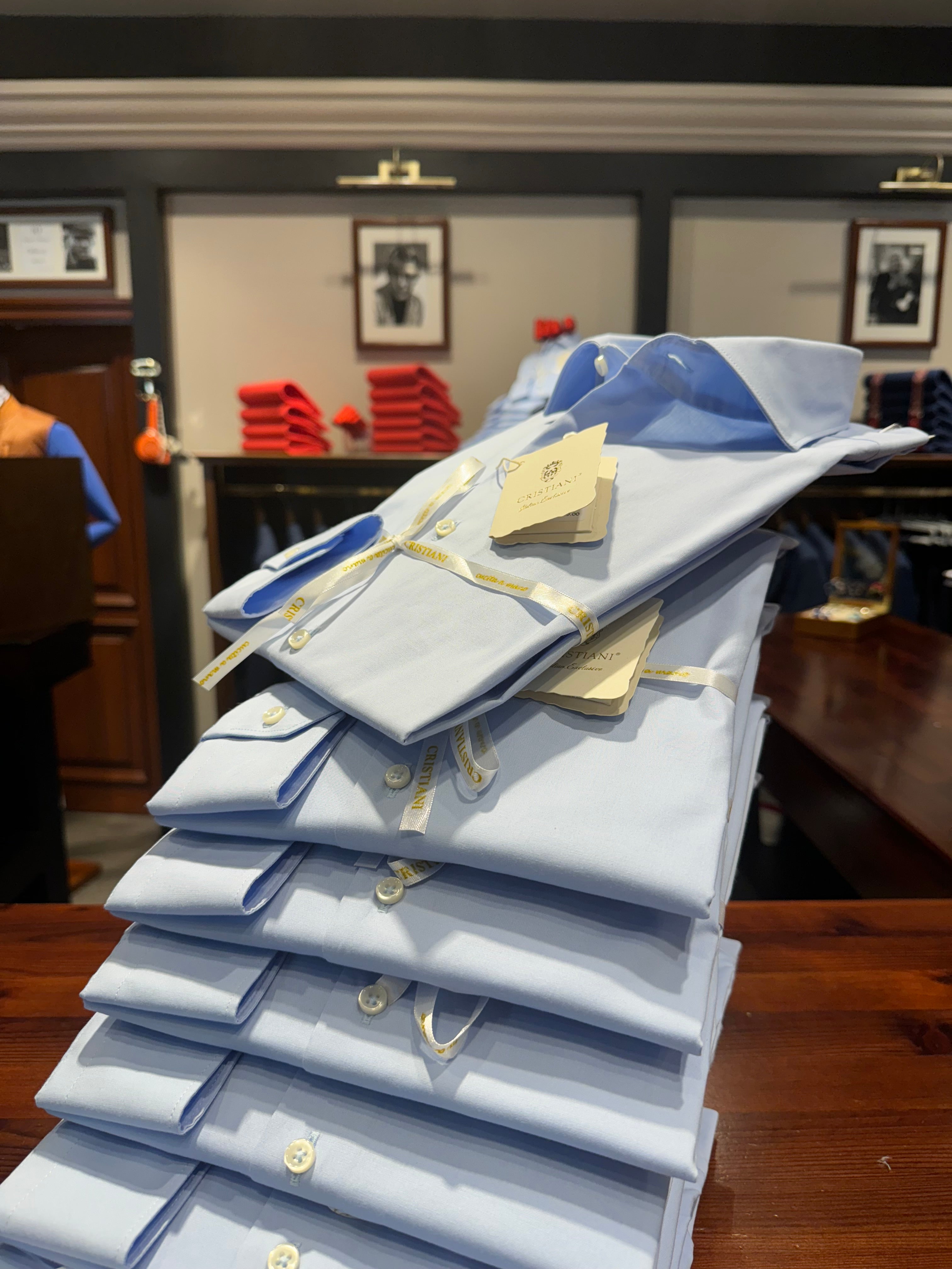 Camicia celeste Cristiani