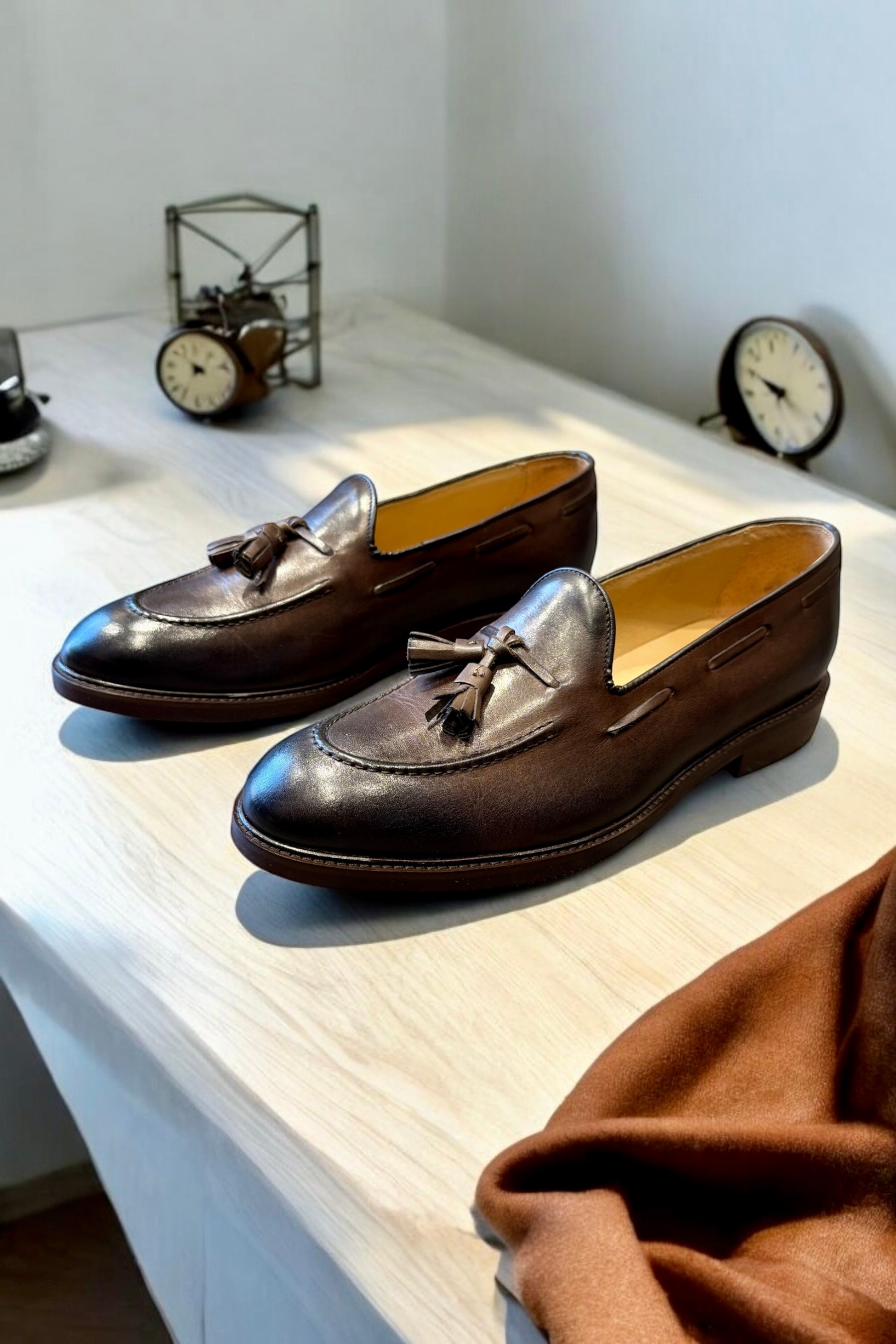 Mocassino con nappina moro