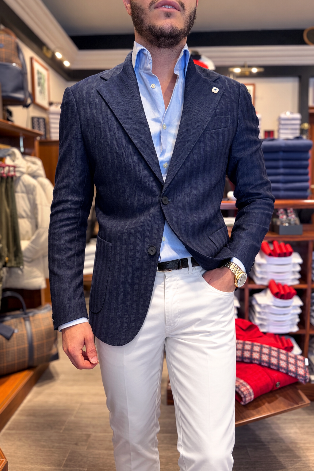 Giacca spigata Premium