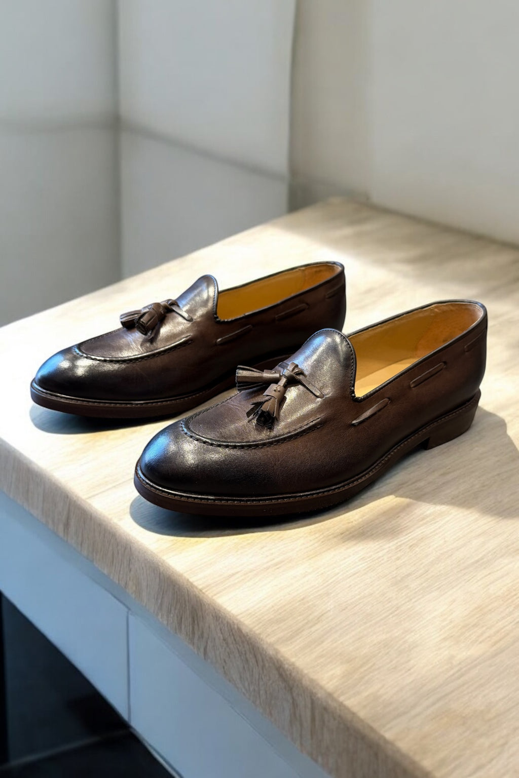 Mocassino con nappina moro