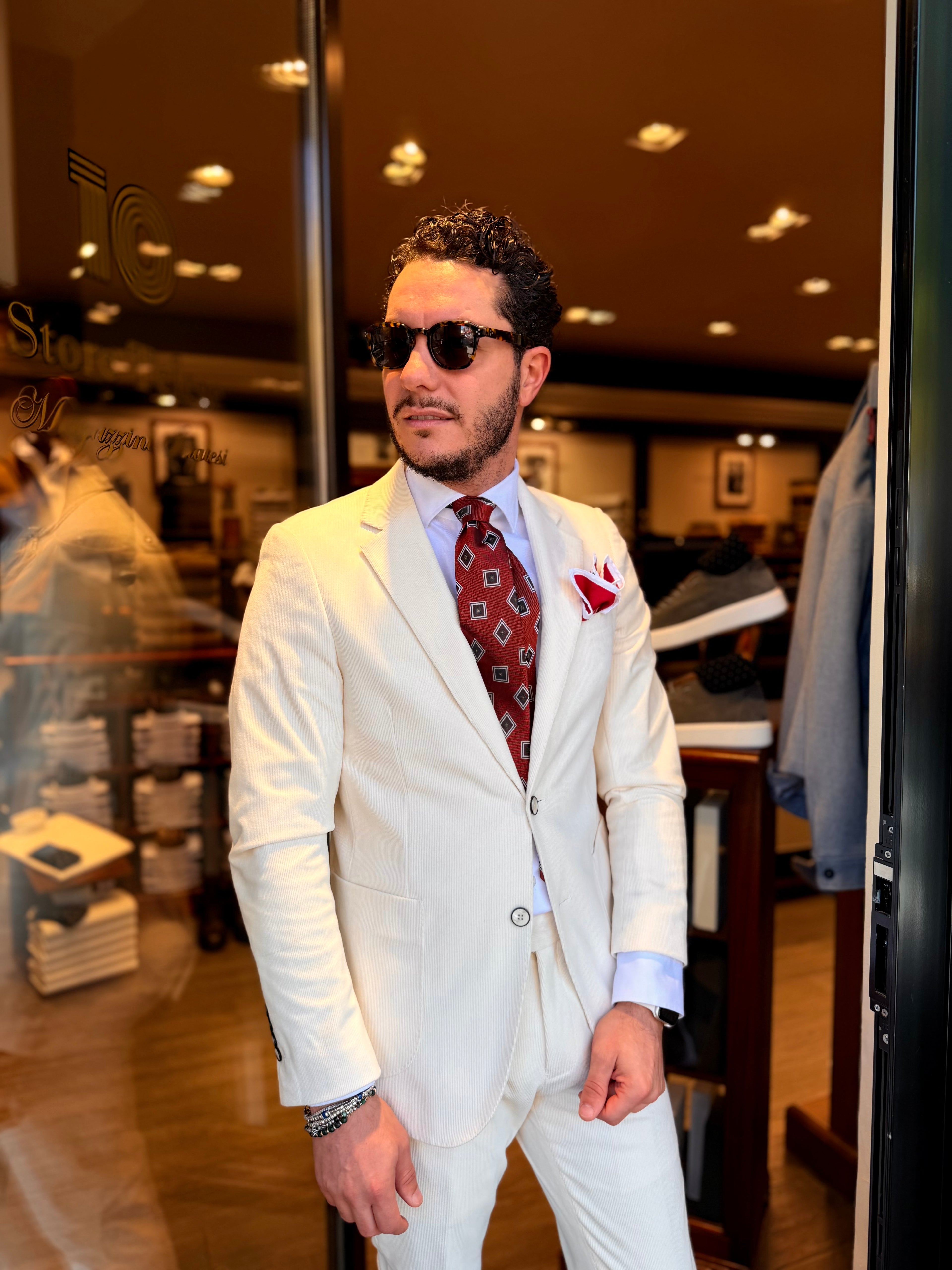 Abito in velluto mono petto