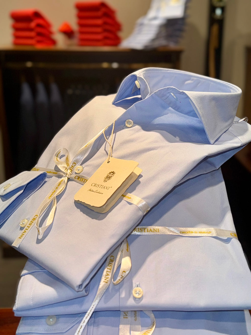 Camicia celeste Cristiani