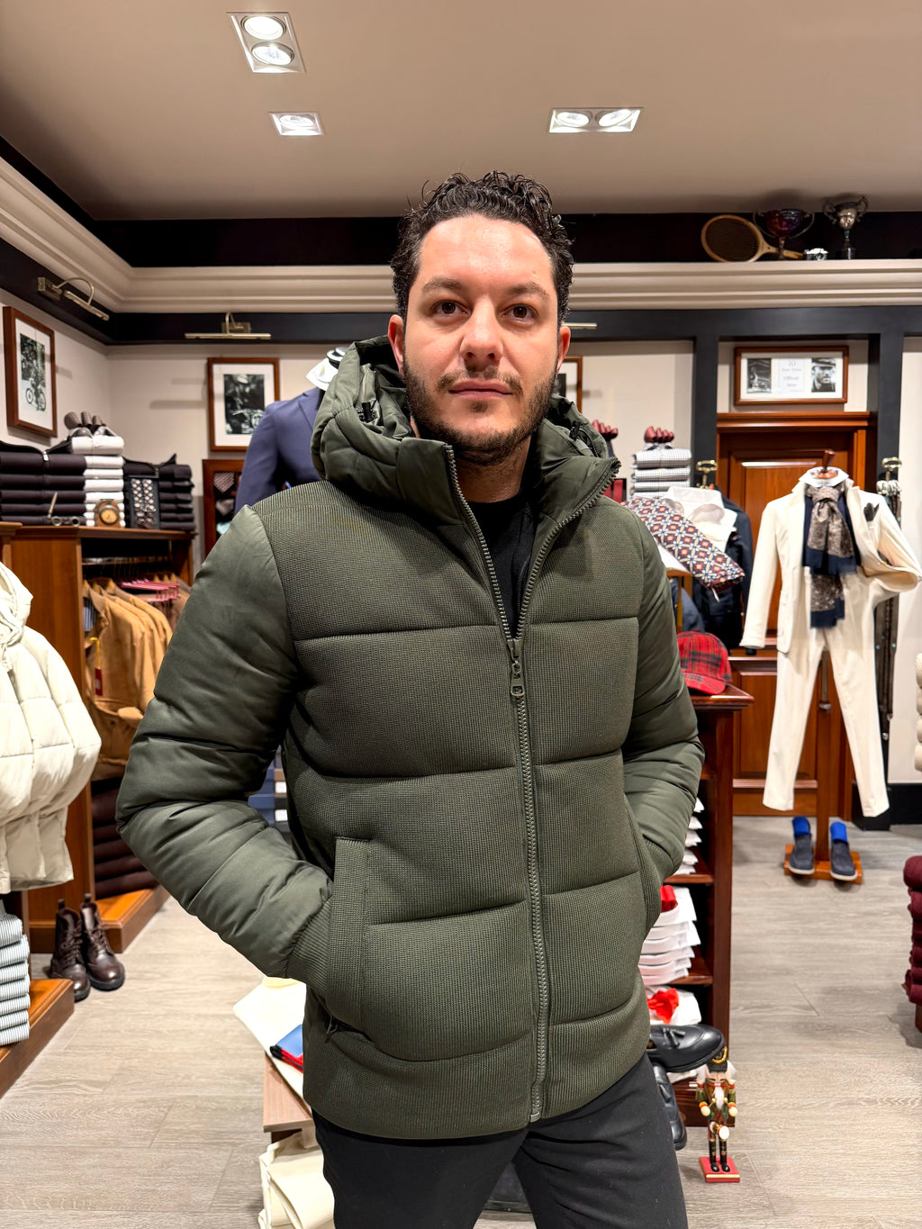 Piumino doppio tessuto