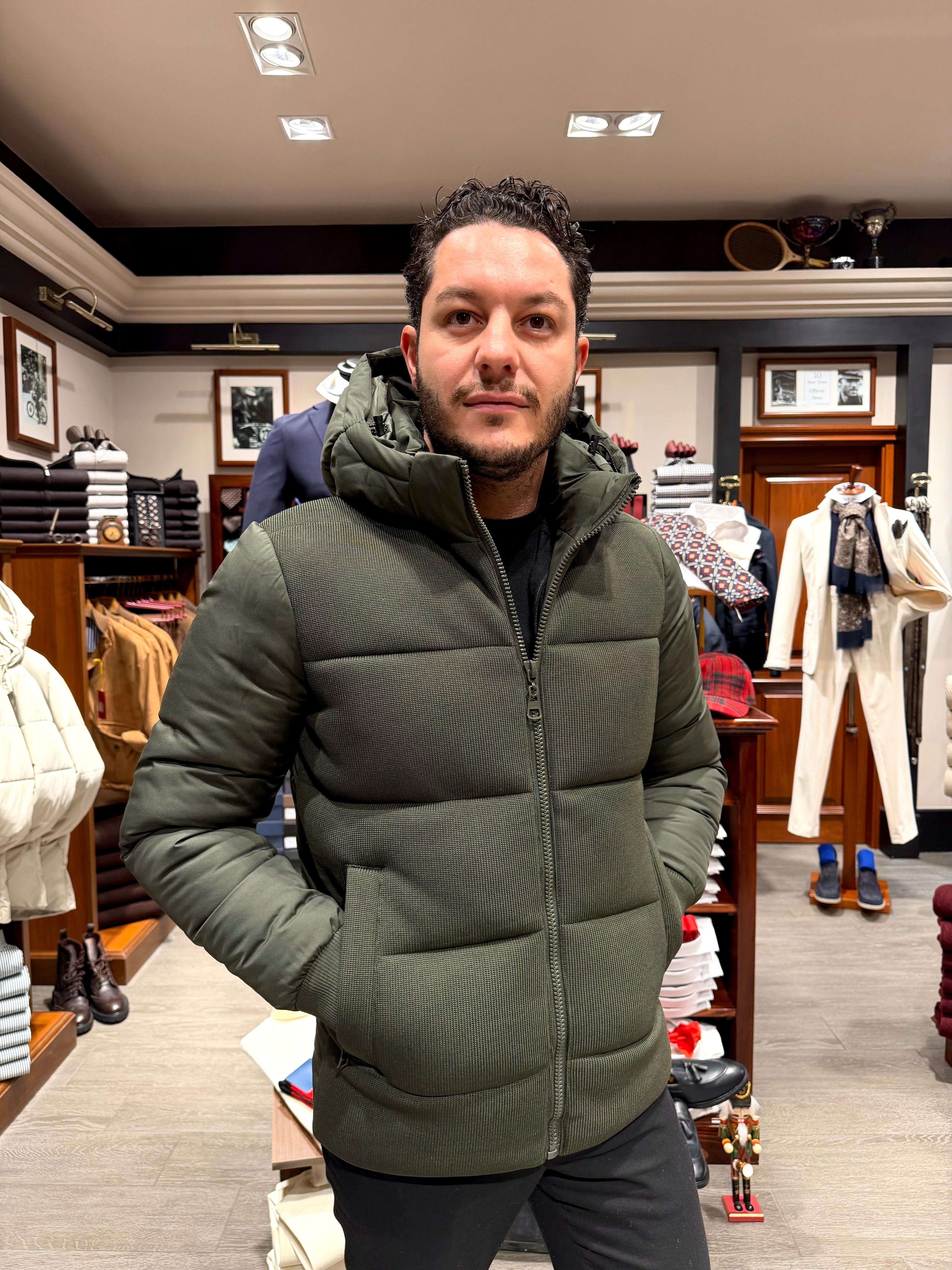 Piumino doppio tessuto