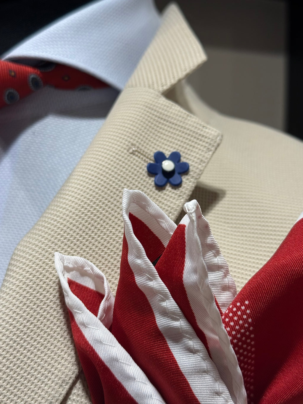 Giacca nido d’ape panna