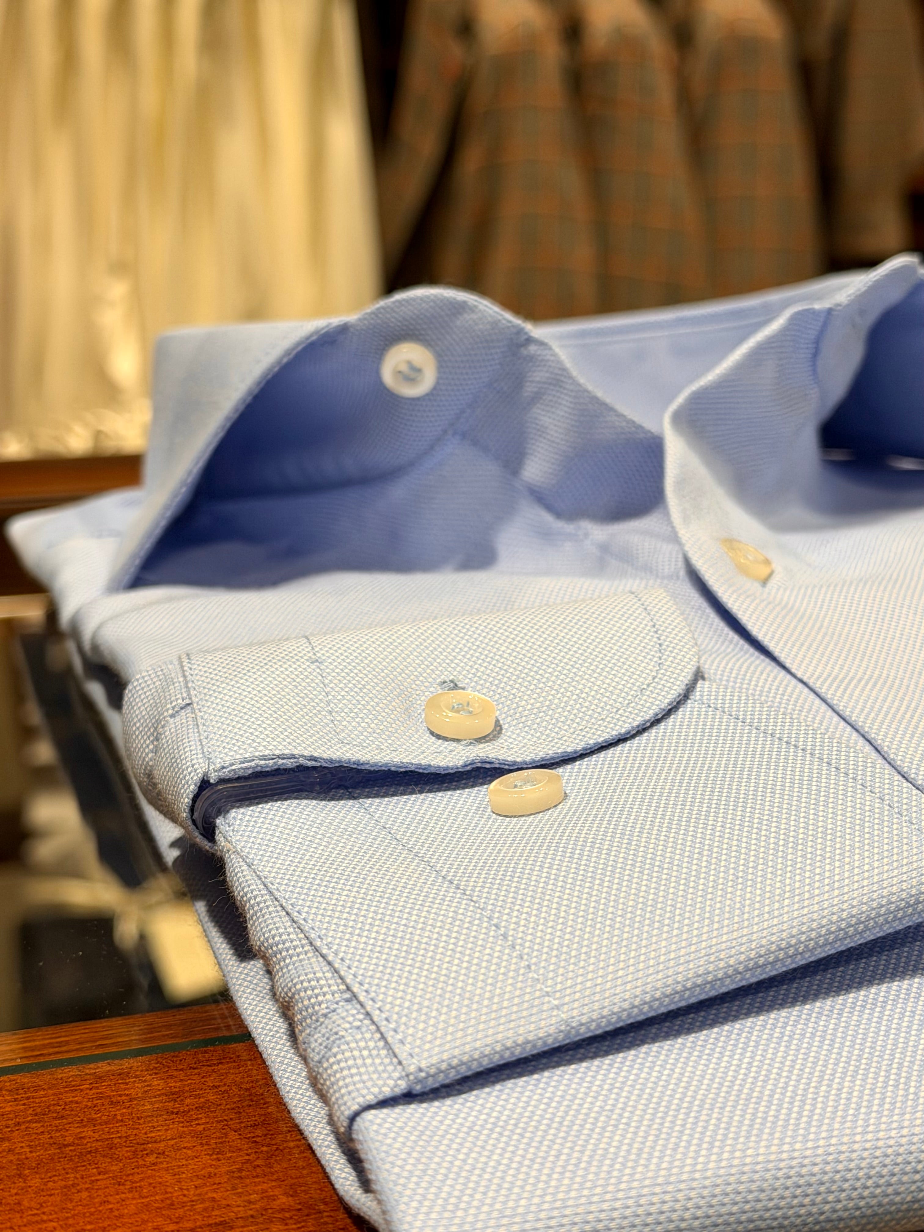 Camicia celeste in Oxford