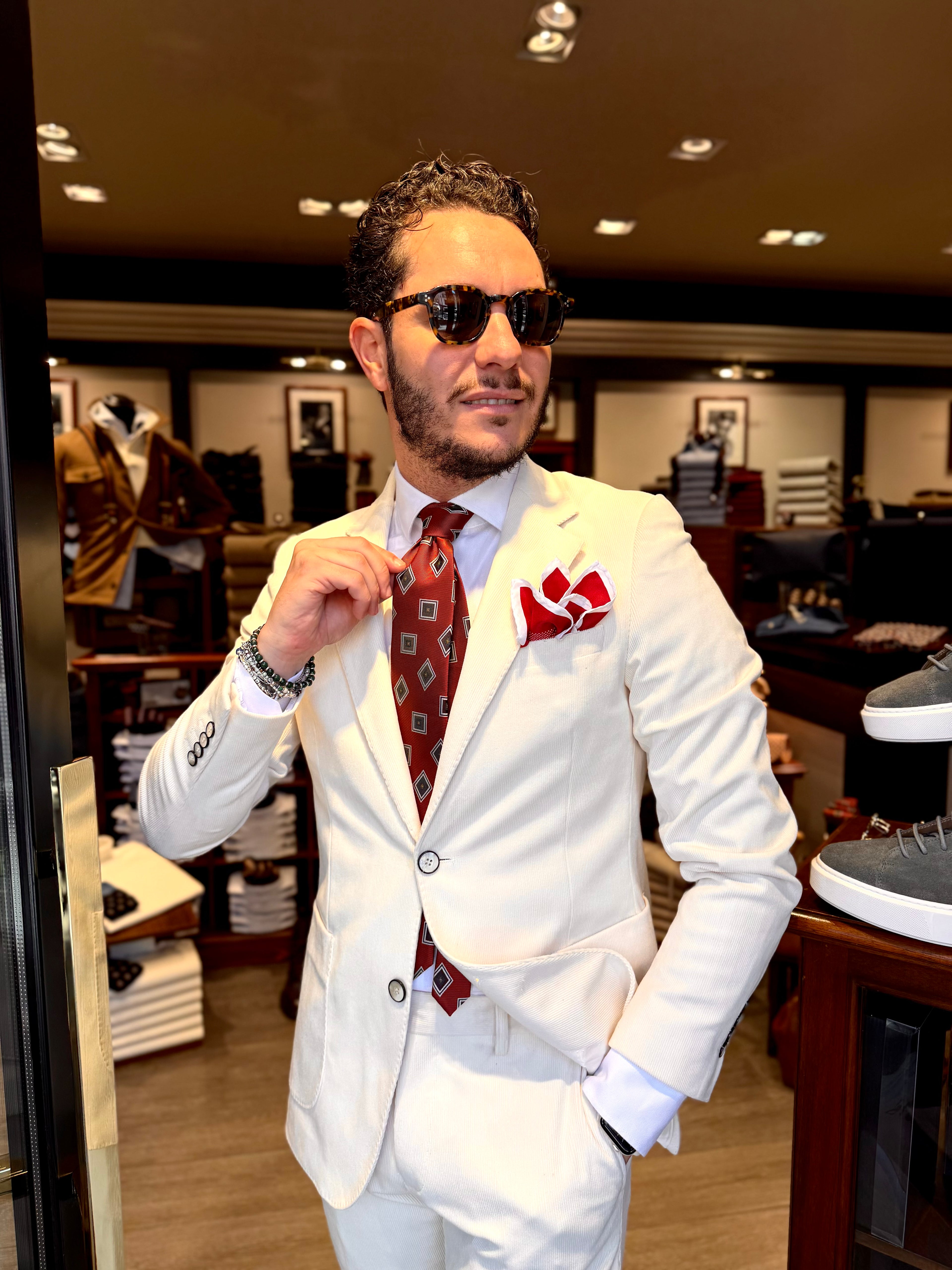 Abito in velluto mono petto