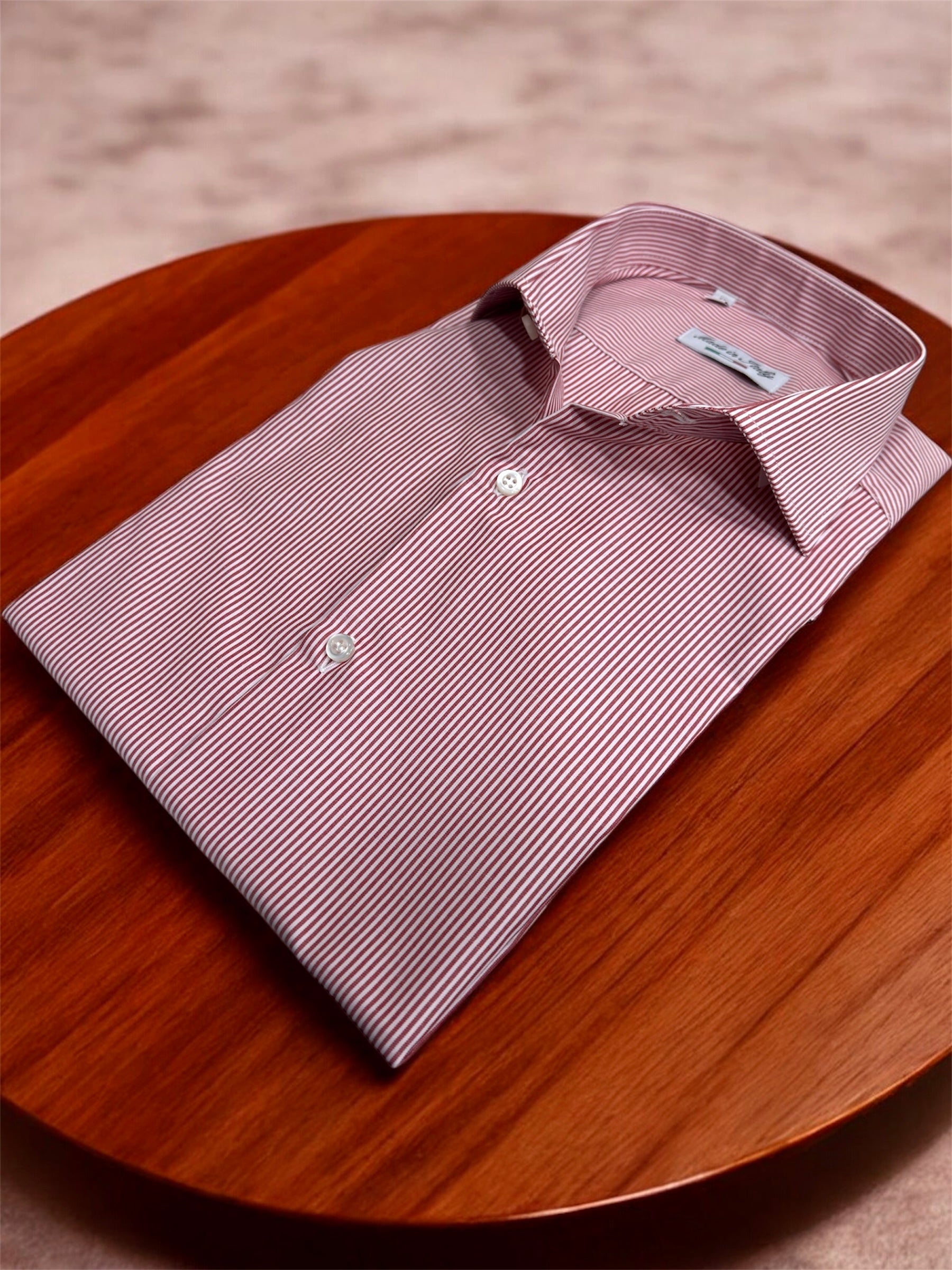 Camicia Riga stretta rossa