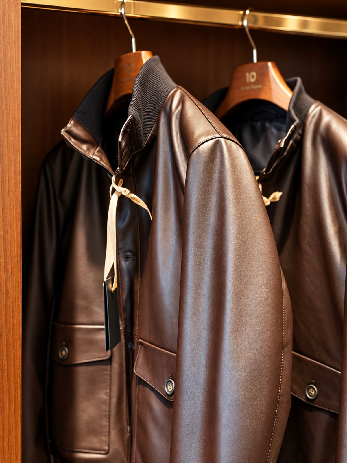 Bomber Polo in ecopelle imbottito