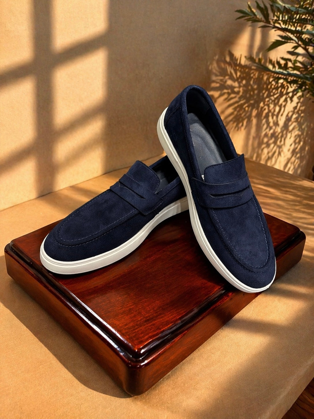 Mocassino in gomma in camoscio