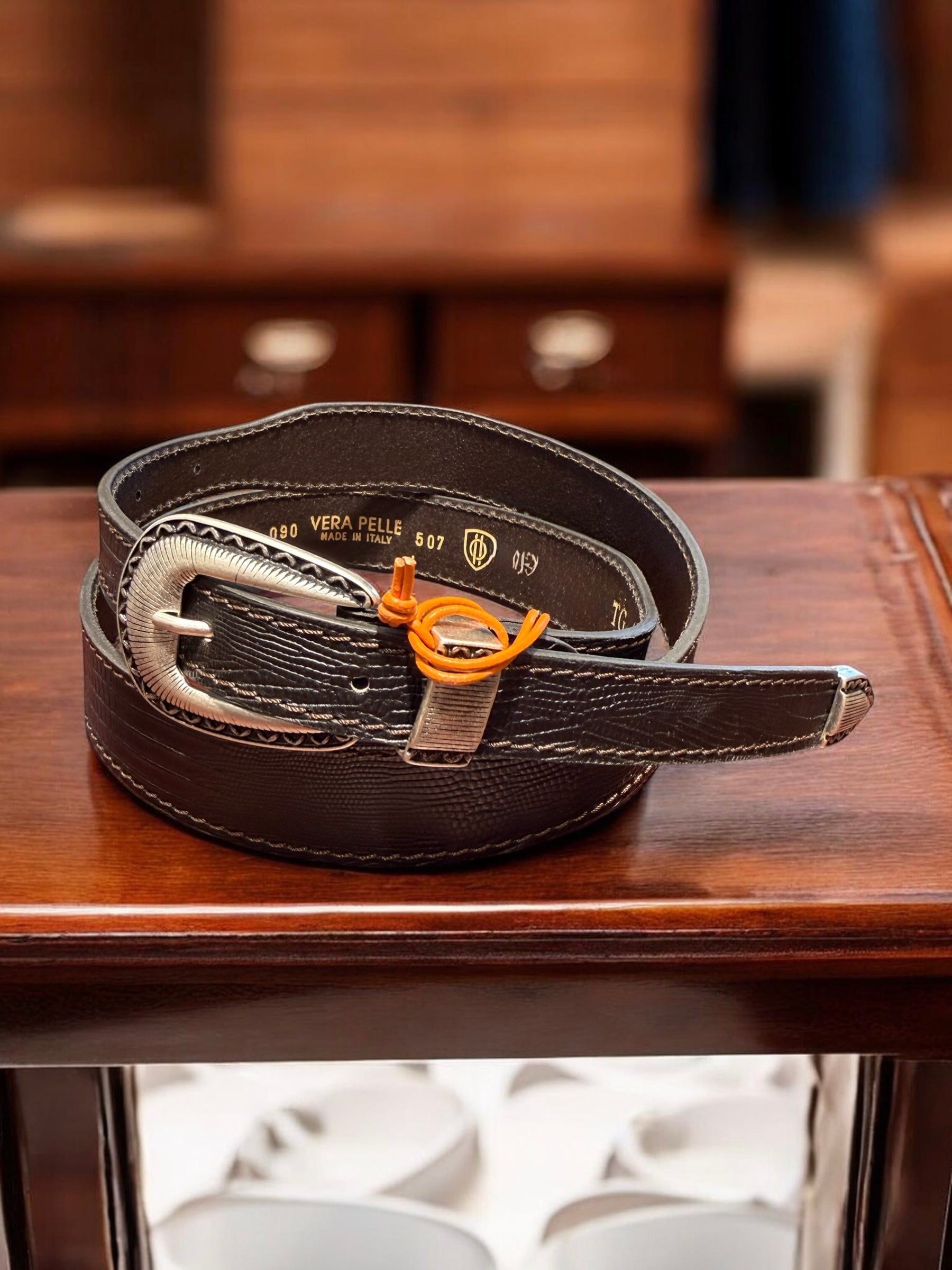 Cintura texana in vitello tejus