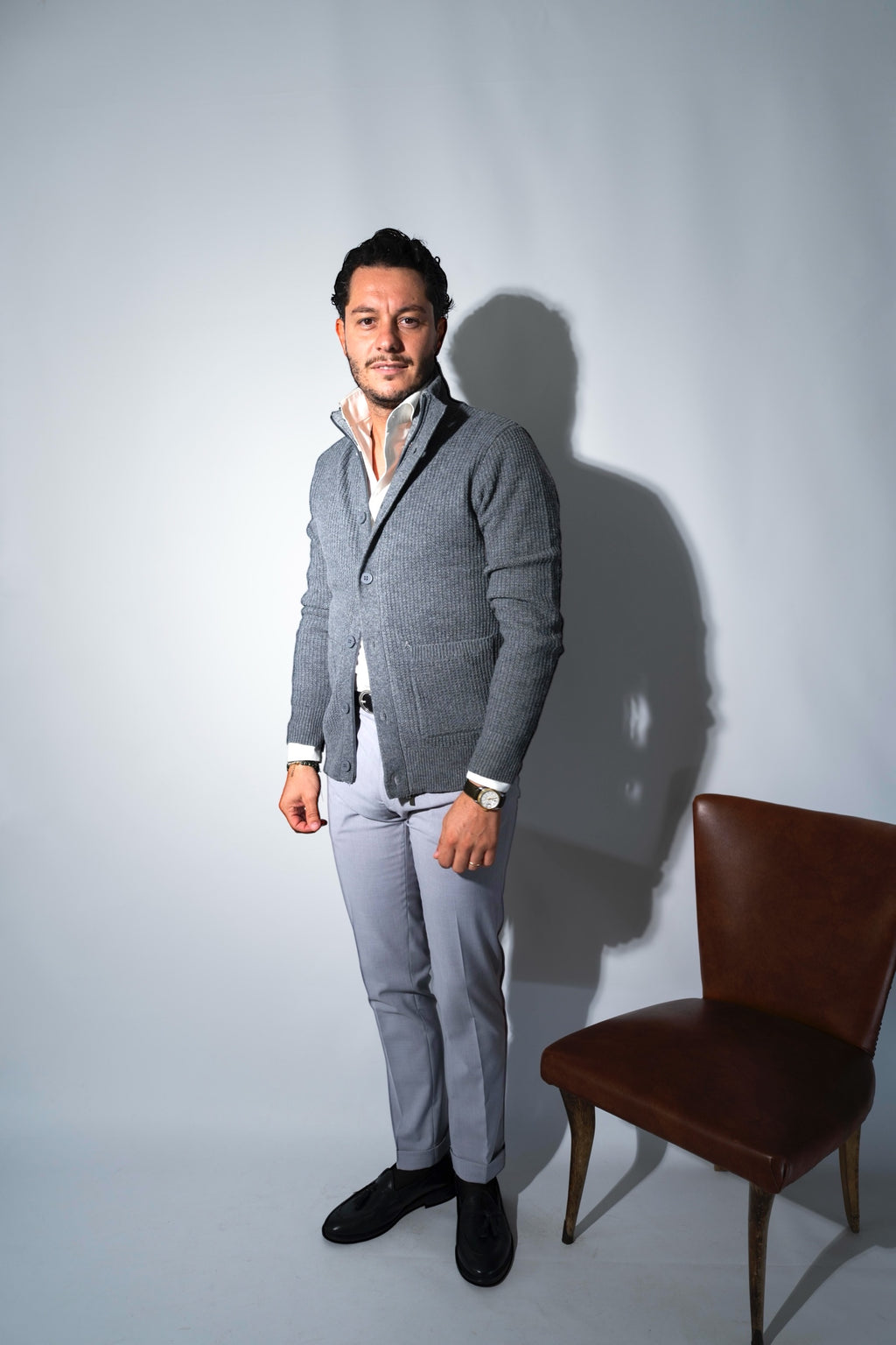 Cardigan coste con tasche